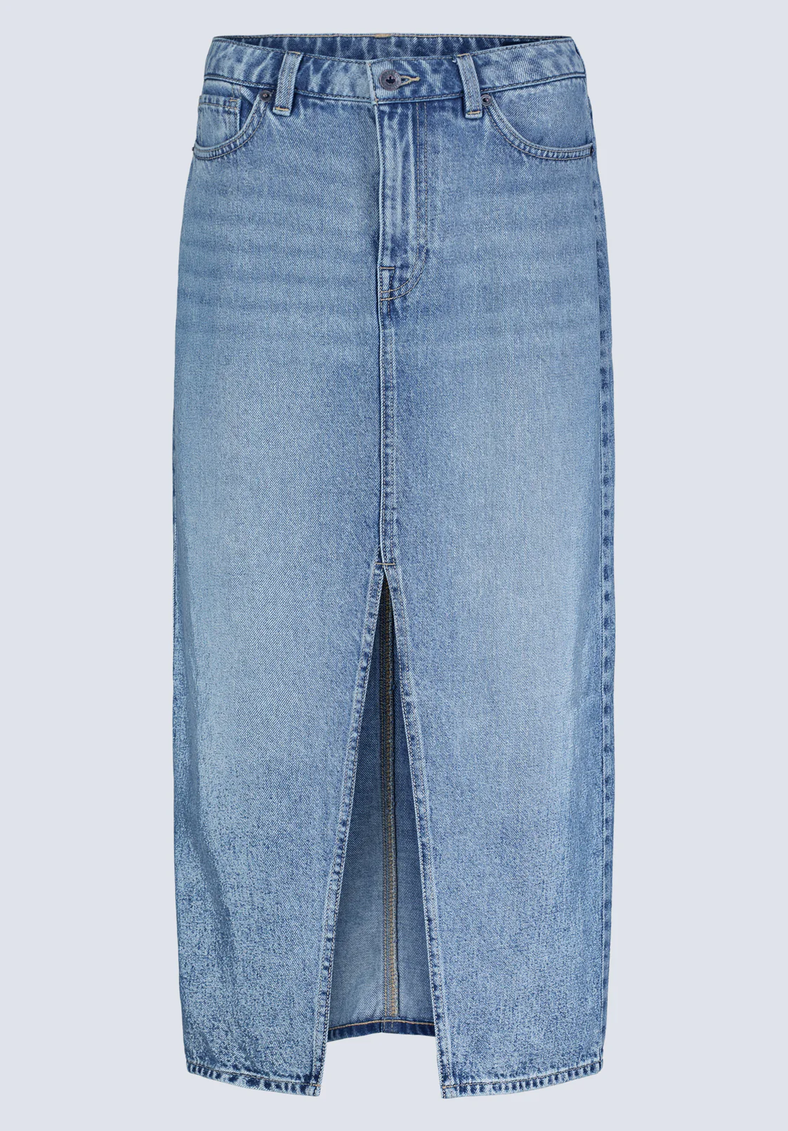 Samantha Women's High Rise Denim Skirt, Mid Blue Sanded - BL16008 - Image 6