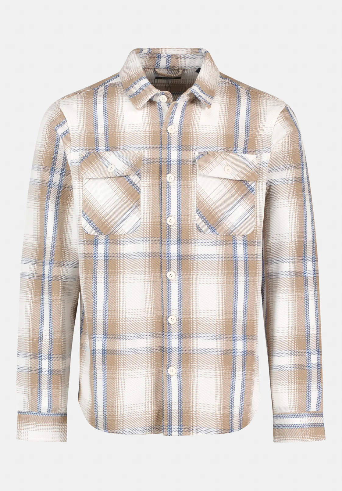 Samme Men's Long Sleeve Plaid Shirt, Milk - BM24686 - Image 5