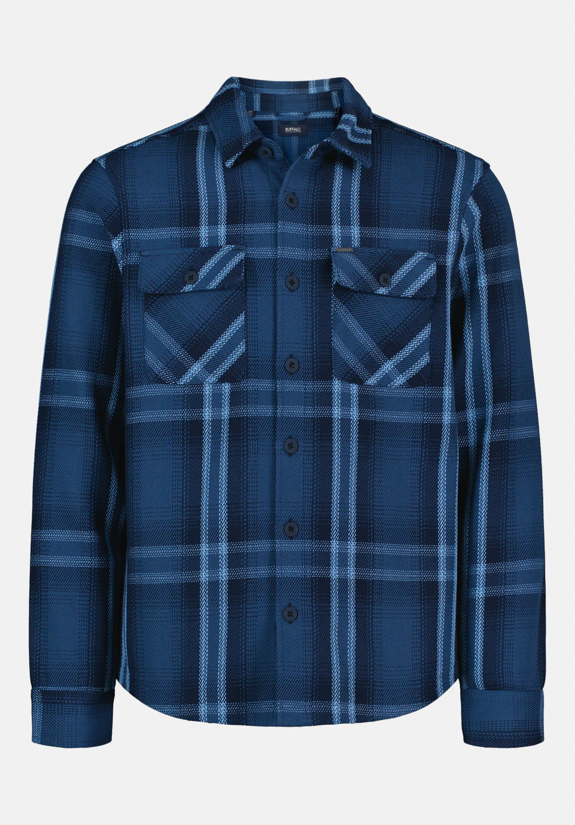 Samme Men's Long Sleeve Plaid Shirt, Whale - BM24686 - Image 5