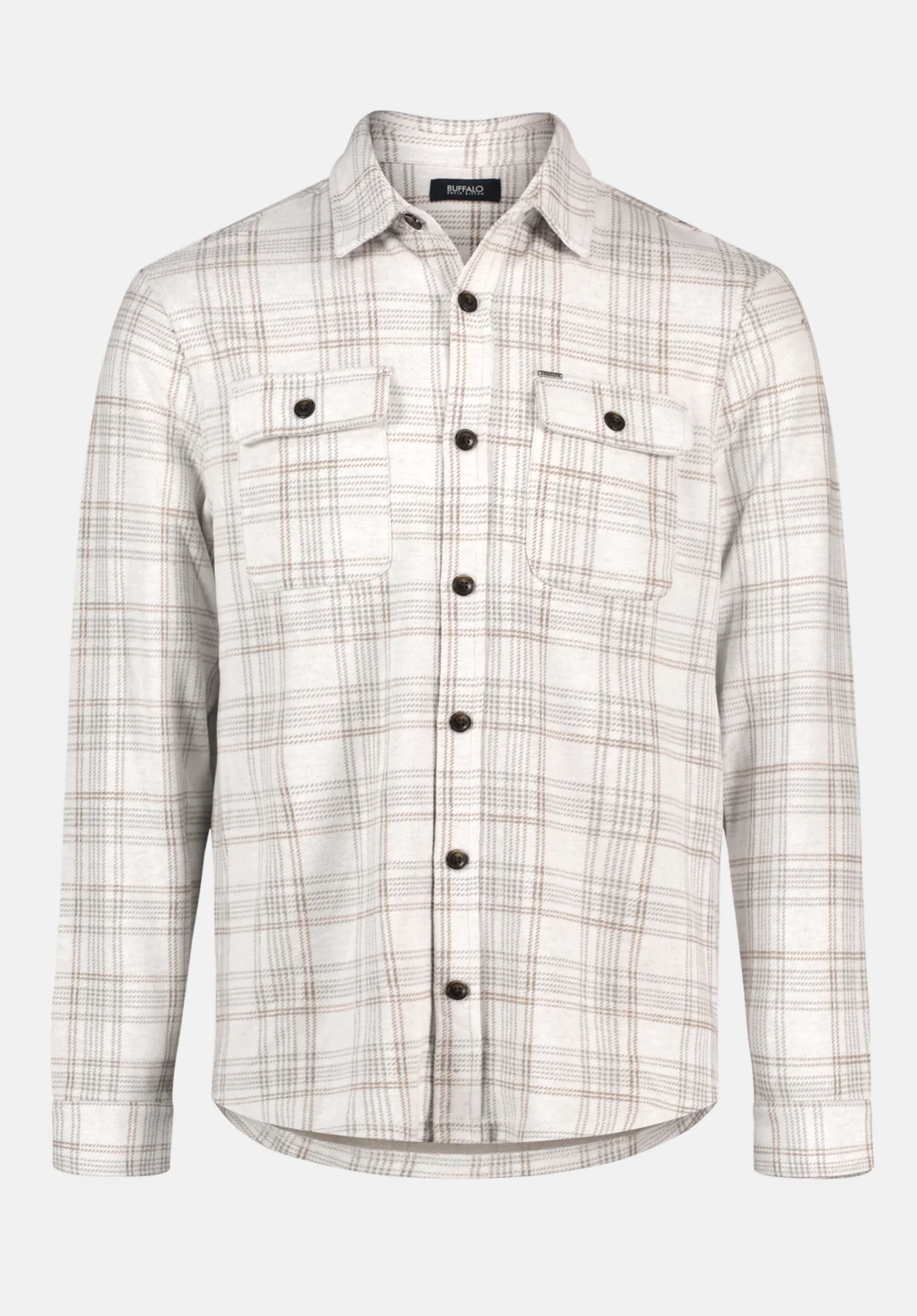Samme Men's Long Sleeve Plaid Blanket Shirt, Milk - BM24691 - Image 5