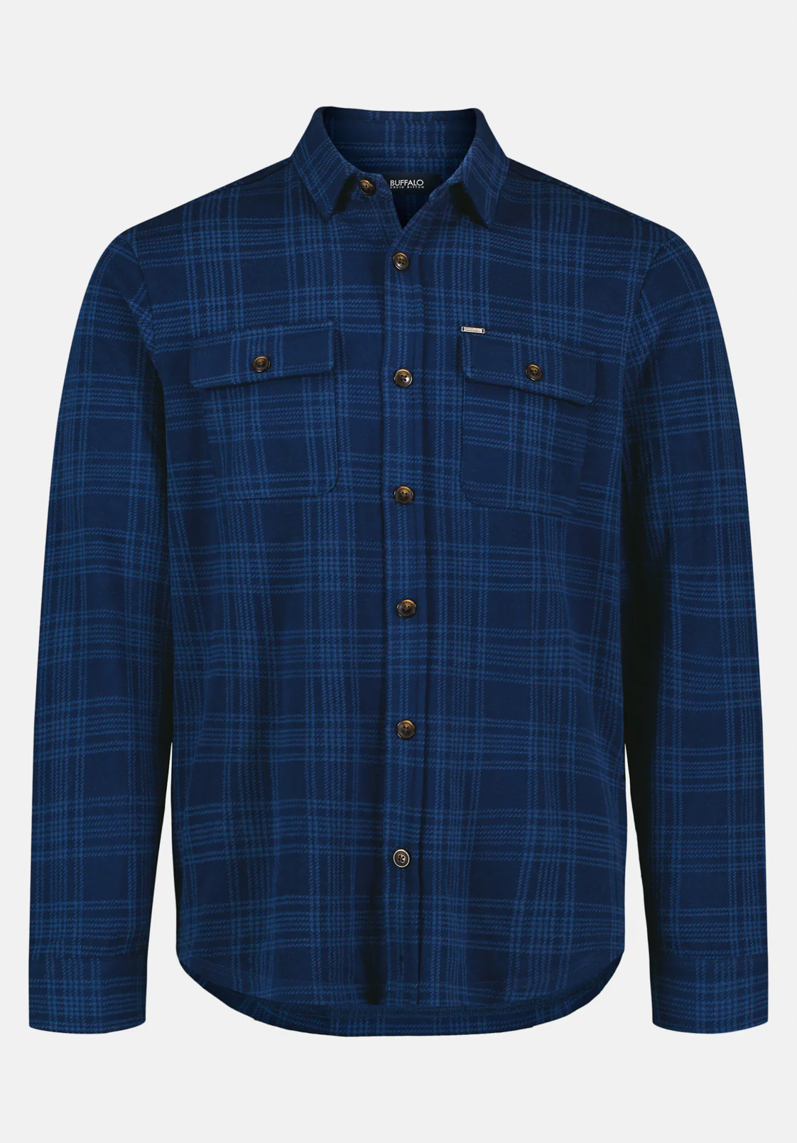 Samme Men's Long Sleeve Plaid Blanket Shirt, Midnight Blue - BM24691 - Image 4