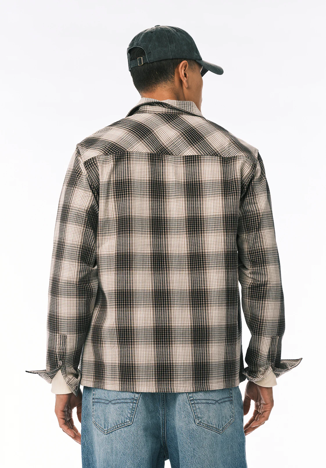 Samuel Men's Long Sleeve Plaid Shirt, Charcoal - BM24753 - Image 4
