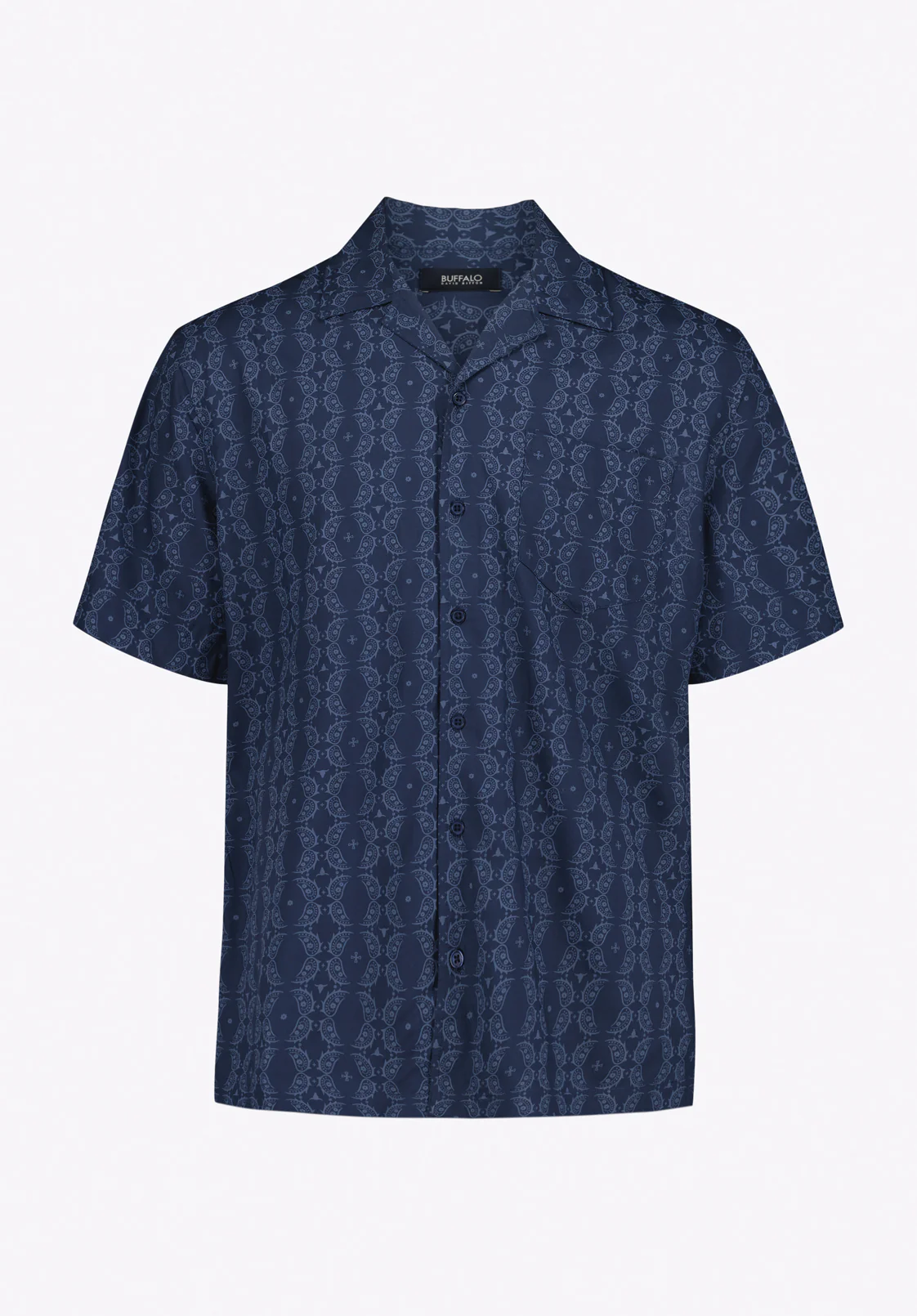 Sandro Men's Short Sleeve Printed Camp Shirt, Whale - BM24768 - Image 5