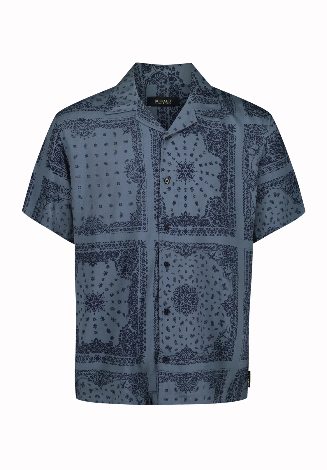Sandro Men's Short Sleeve Printed Camp Shirt, Mirage - BM24781 - Image 5