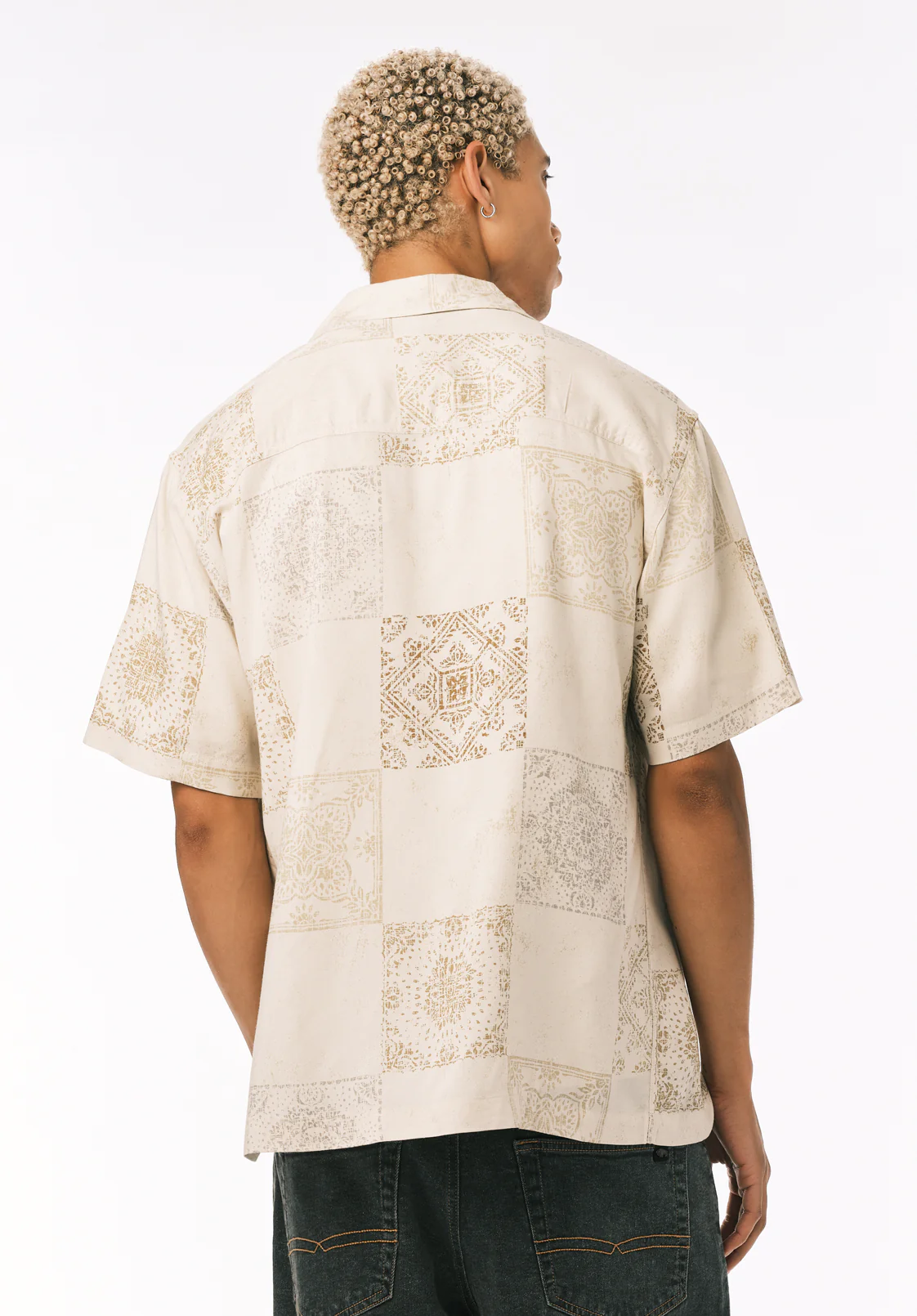 Sandro Men's Short Sleeve Printed Camp Shirt, Boulder - BM24790 - Image 4