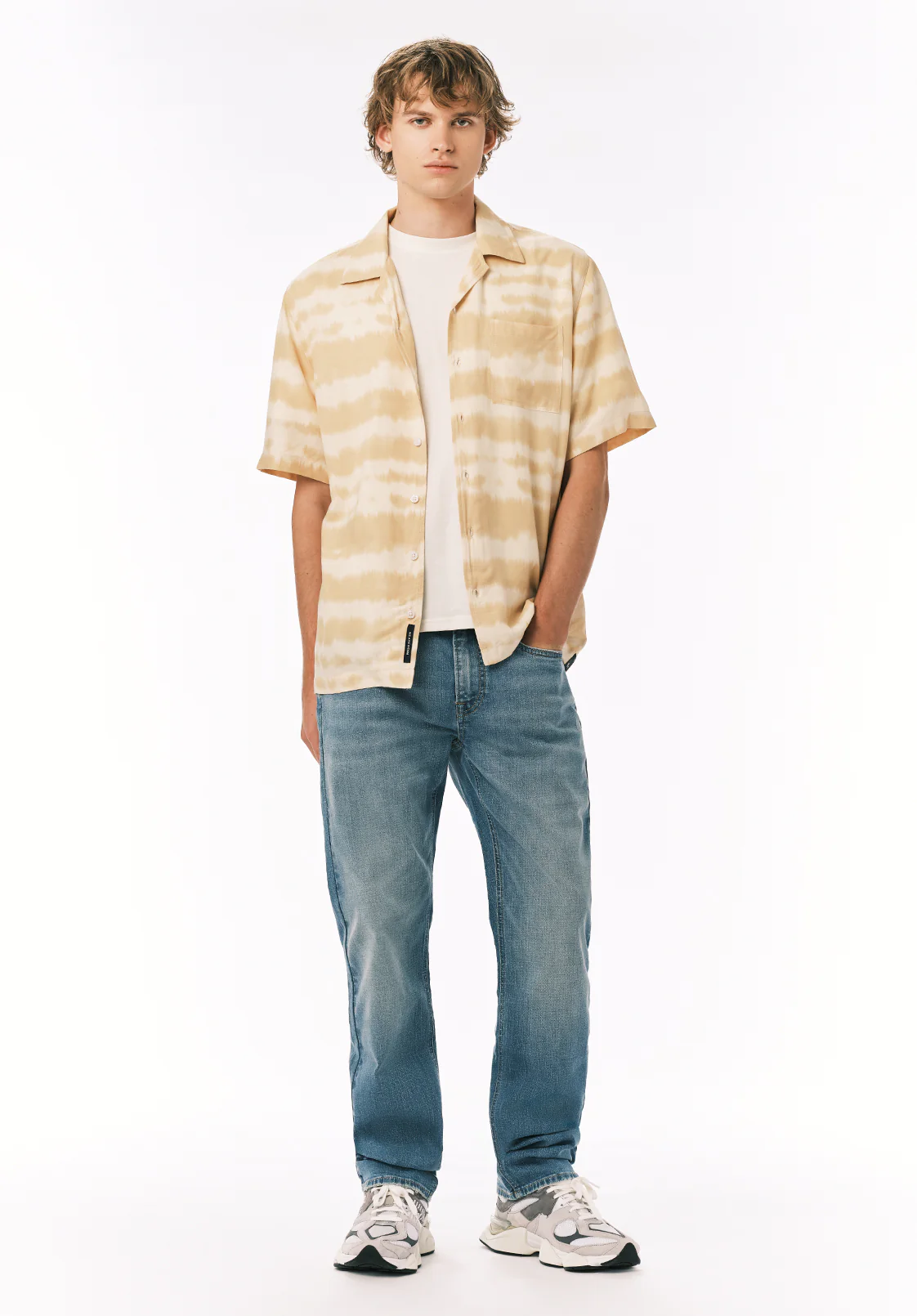 Sandro Men's Short Sleeve Printed Camp Shirt, Boulder - BM24801