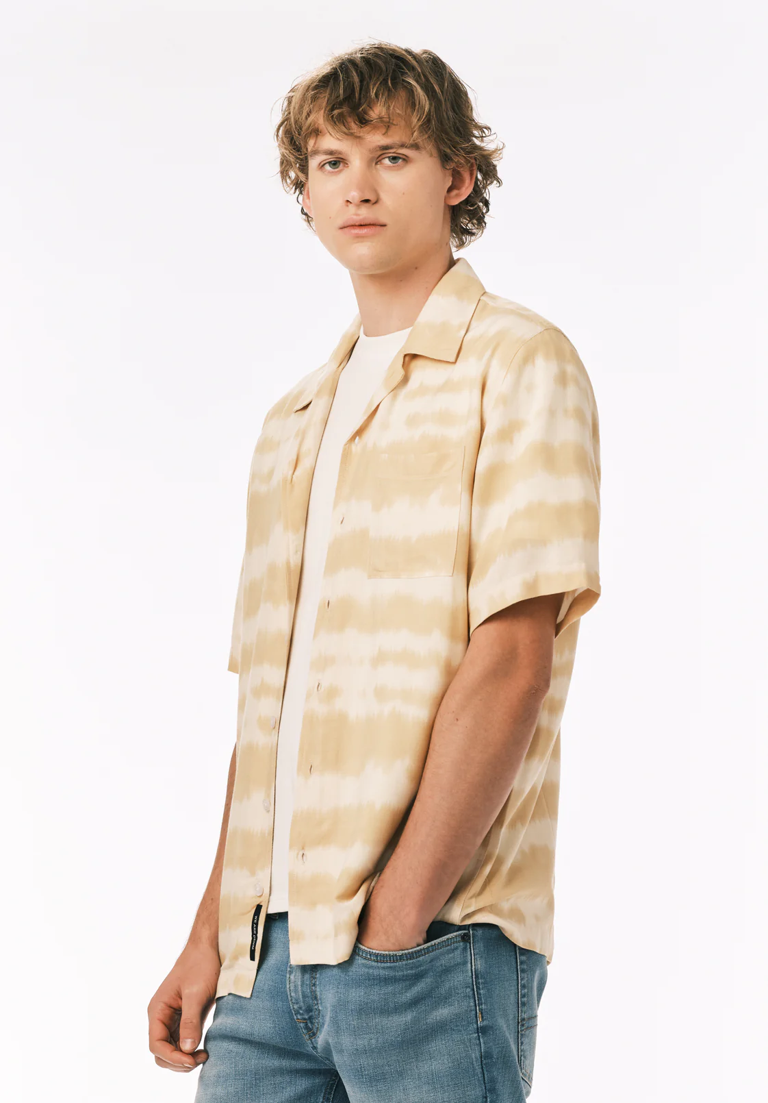 Sandro Men's Short Sleeve Printed Camp Shirt, Boulder - BM24801 - Image 3