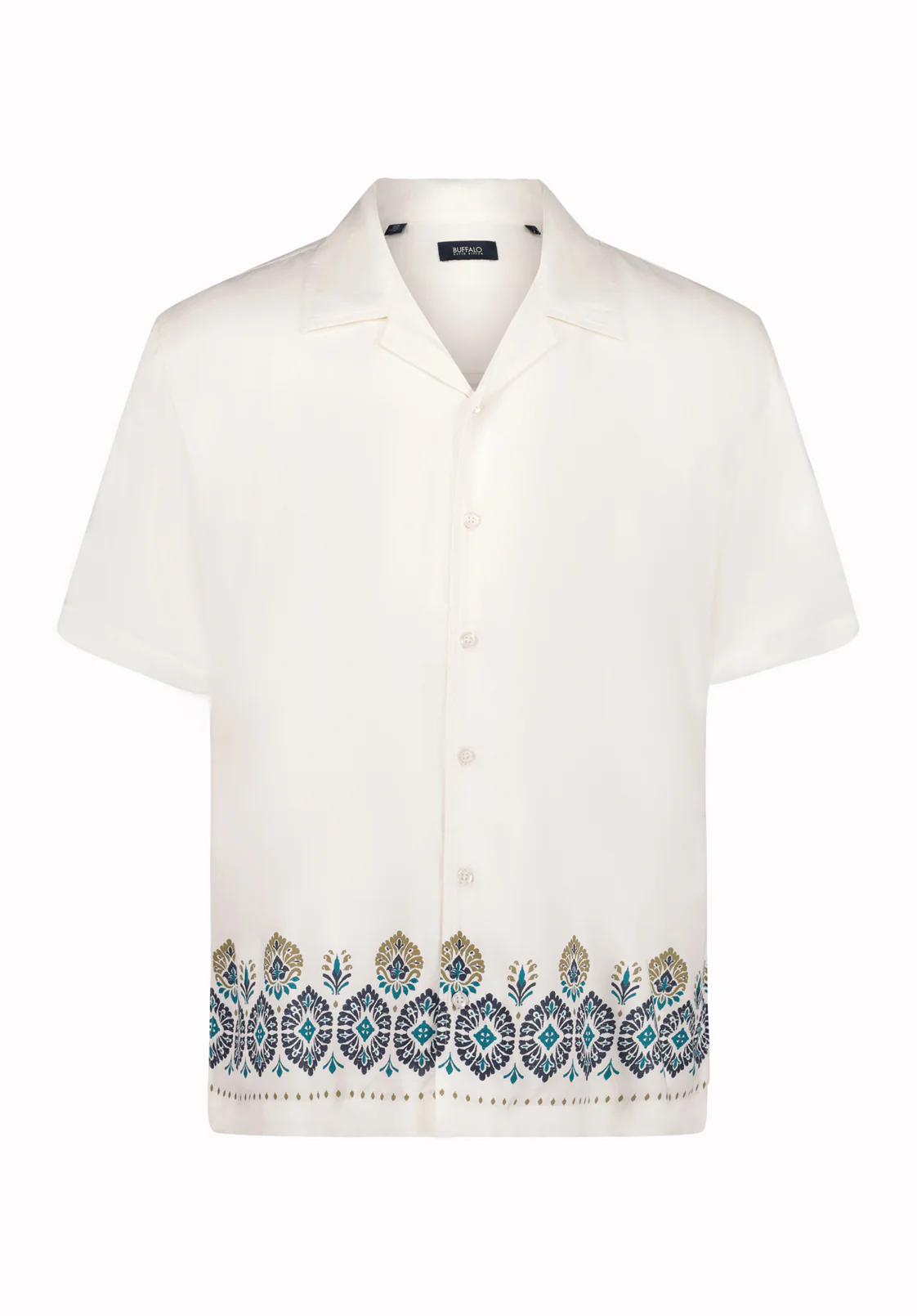 Sandro Men's Short Sleeve Printed Camp Shirt, Milk - BM24810 - Image 5