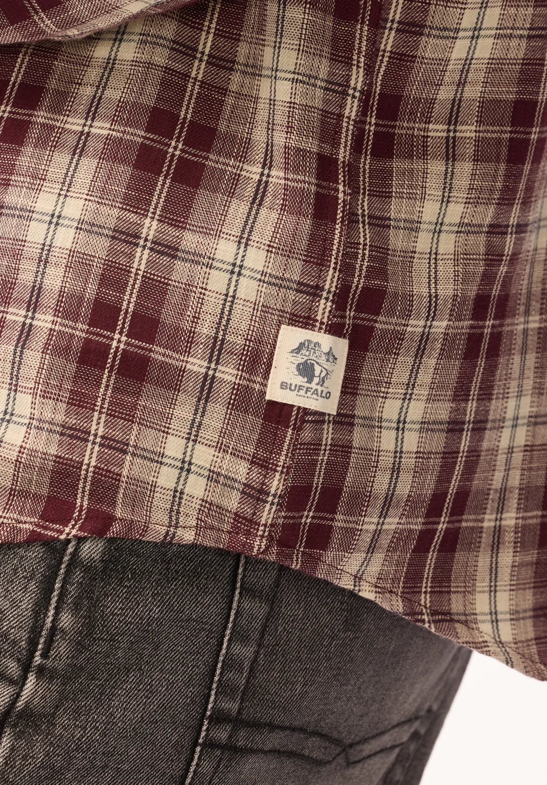 Saroz Men's Long Sleeve Plaid Shirt, Decadent Chocolate - BM24759 - Image 5