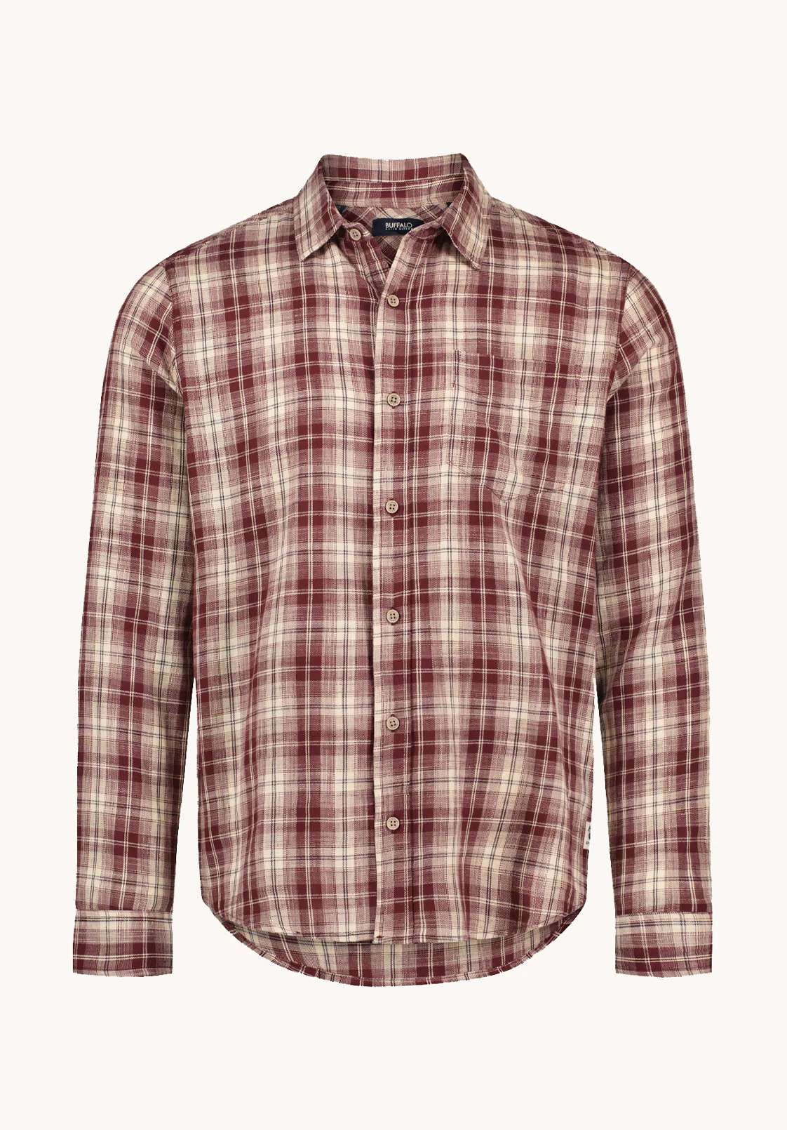 Saroz Men's Long Sleeve Plaid Shirt, Decadent Chocolate - BM24759 - Image 6