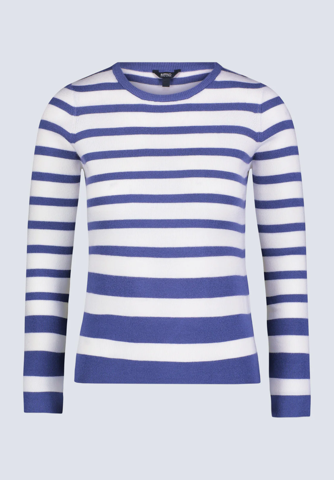 Scotlyn Women's Fitted Striped Sweater, Skipper Blue - SW0103H - Image 5
