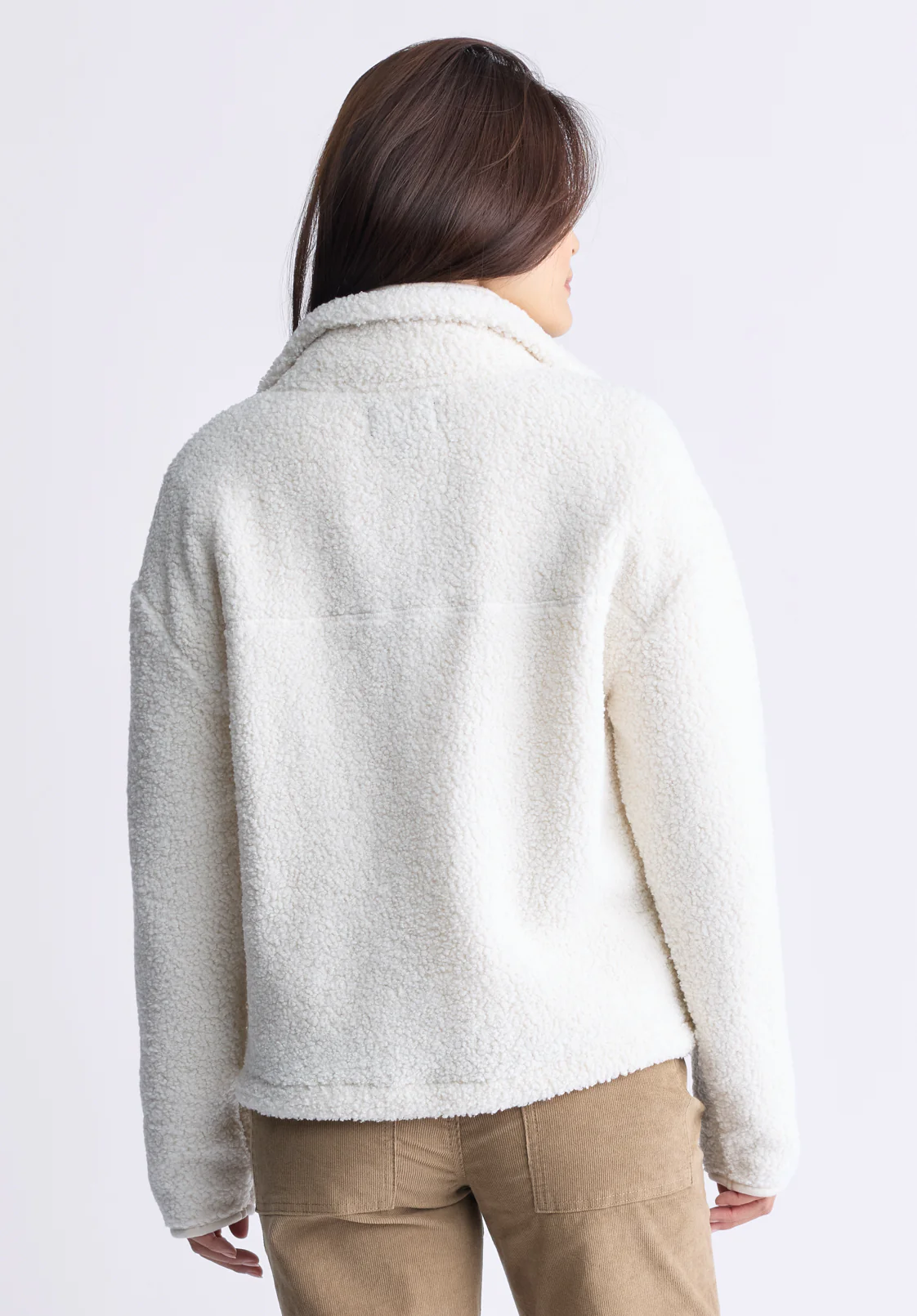 Sena Women's Sherpa Jacket, Egret - JK0036F - Image 4