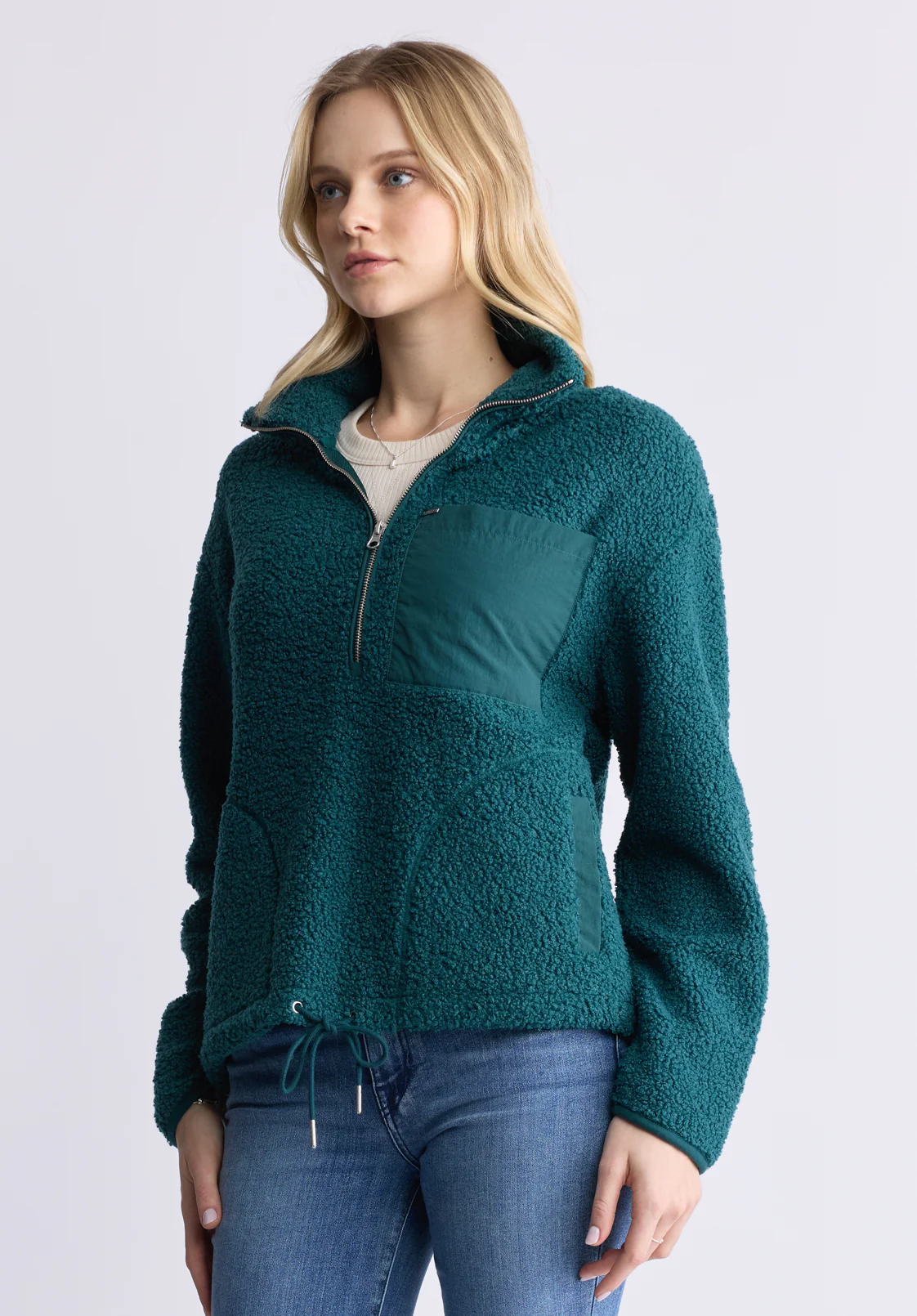 Sena Women's Sherpa Jacket, Dark Sea - JK0036F - Image 3