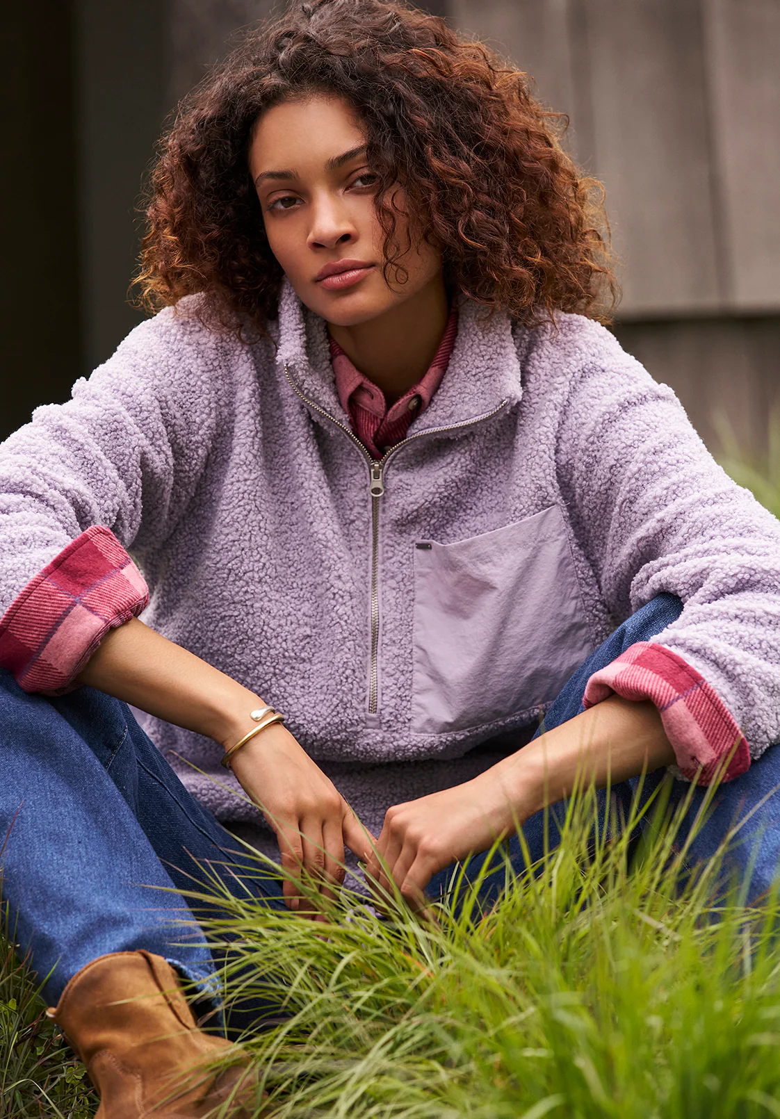 Sena Women's Sherpa Jacket, Thistle - JK0036F - Image 7