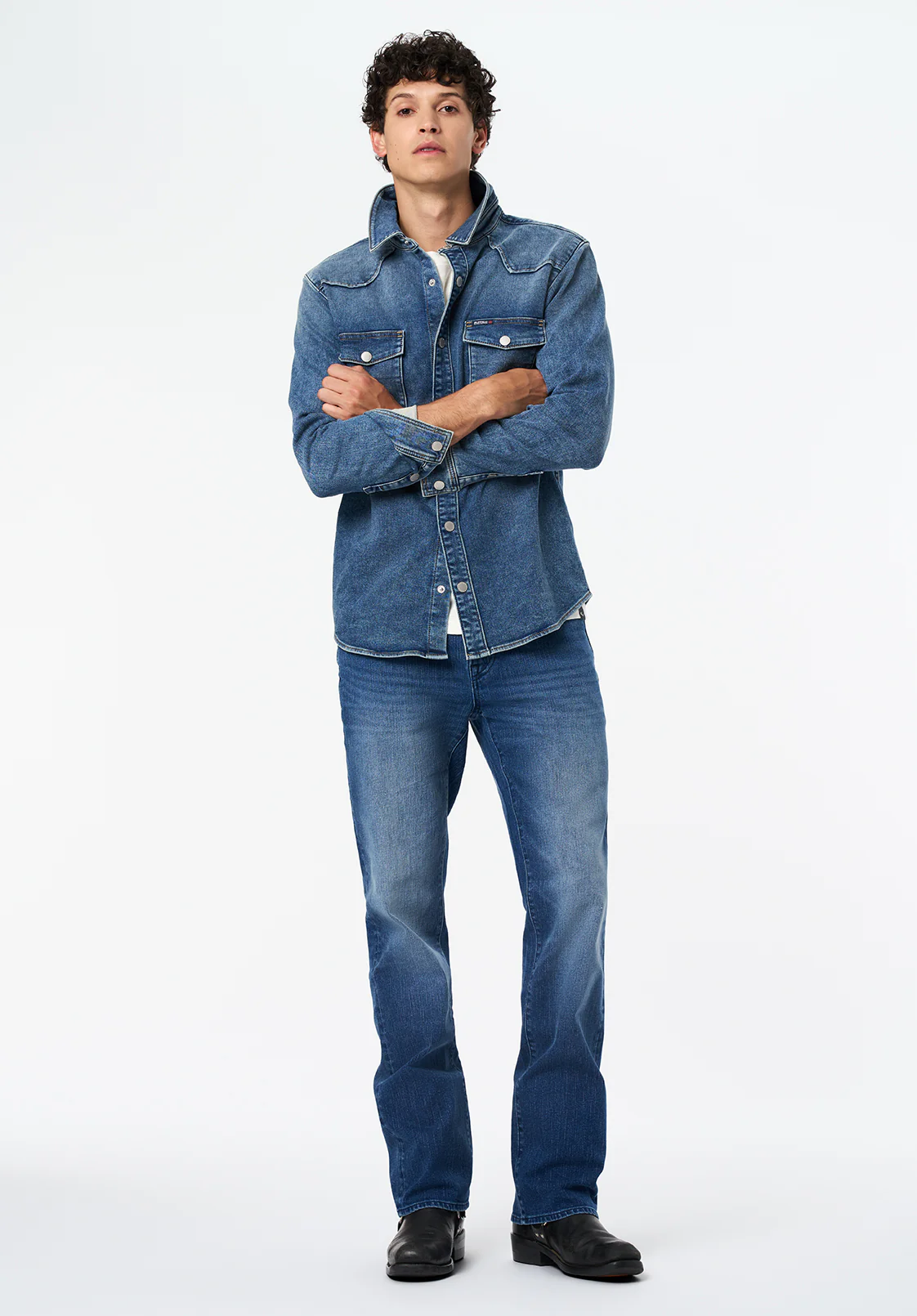 Shane Men's Denim Shirt, Indigo - BM26070