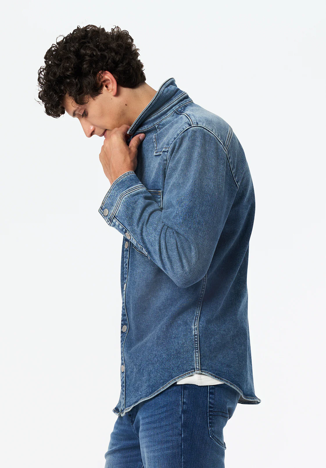 Shane Men's Denim Shirt, Indigo - BM26070 - Image 3