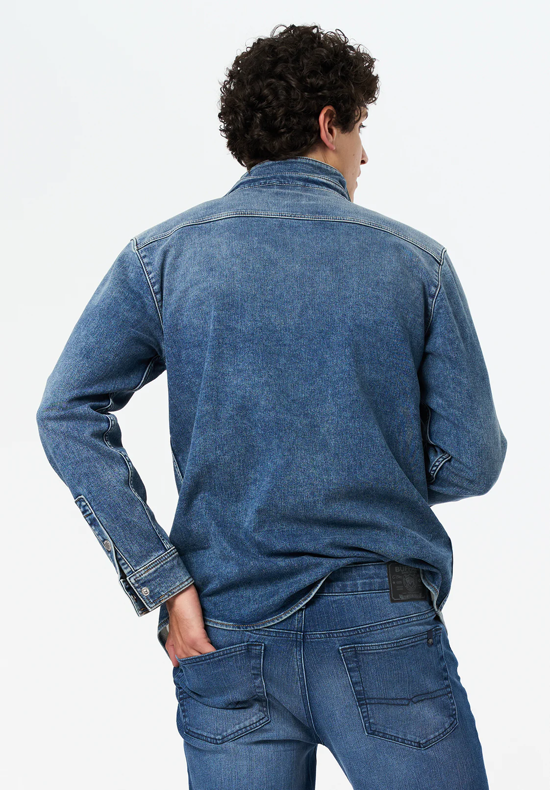Shane Men's Denim Shirt, Indigo - BM26070 - Image 4