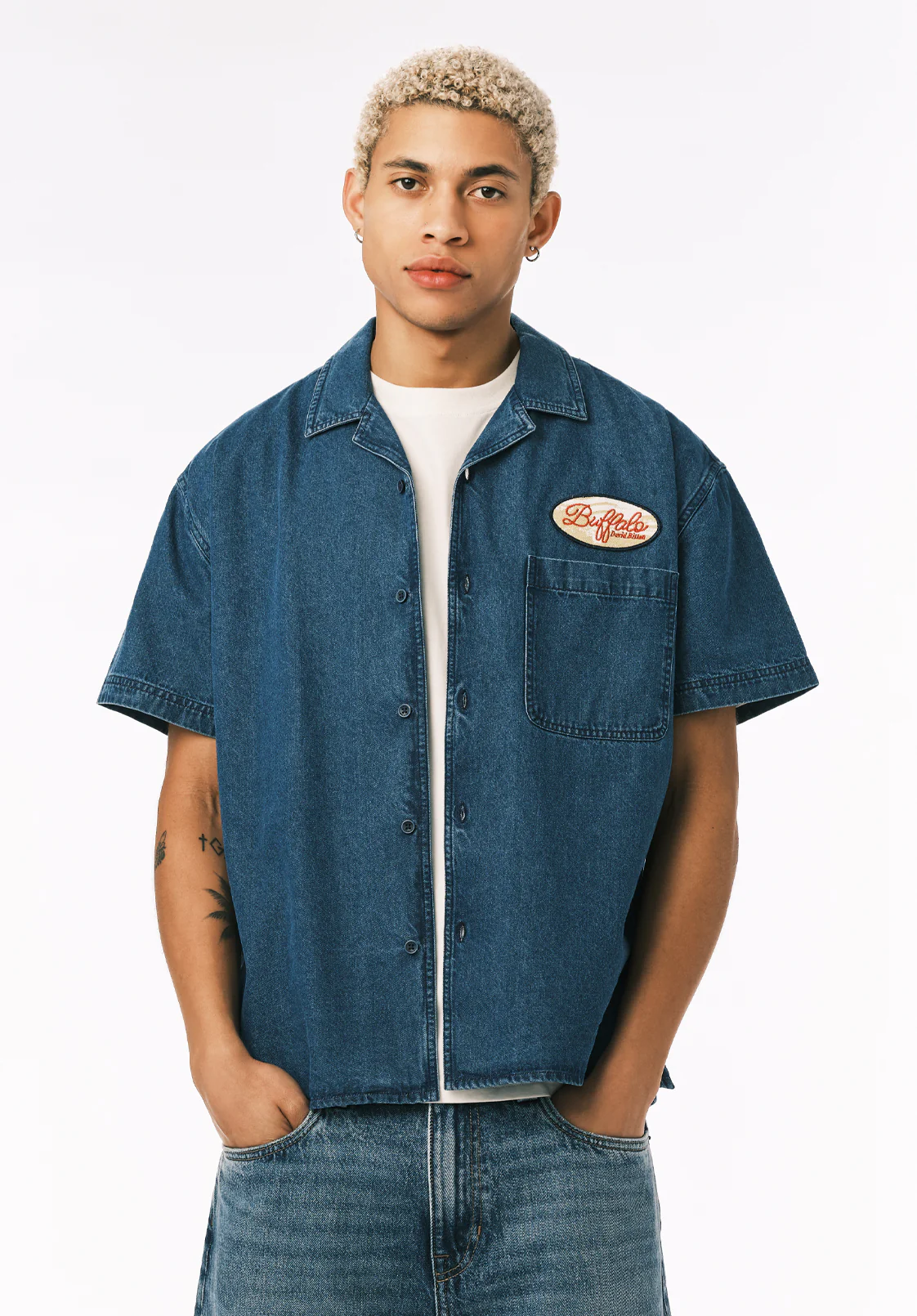Shawn Men's Short Sleeve Boxy Shirt, Mirage - BM24851 - Image 3