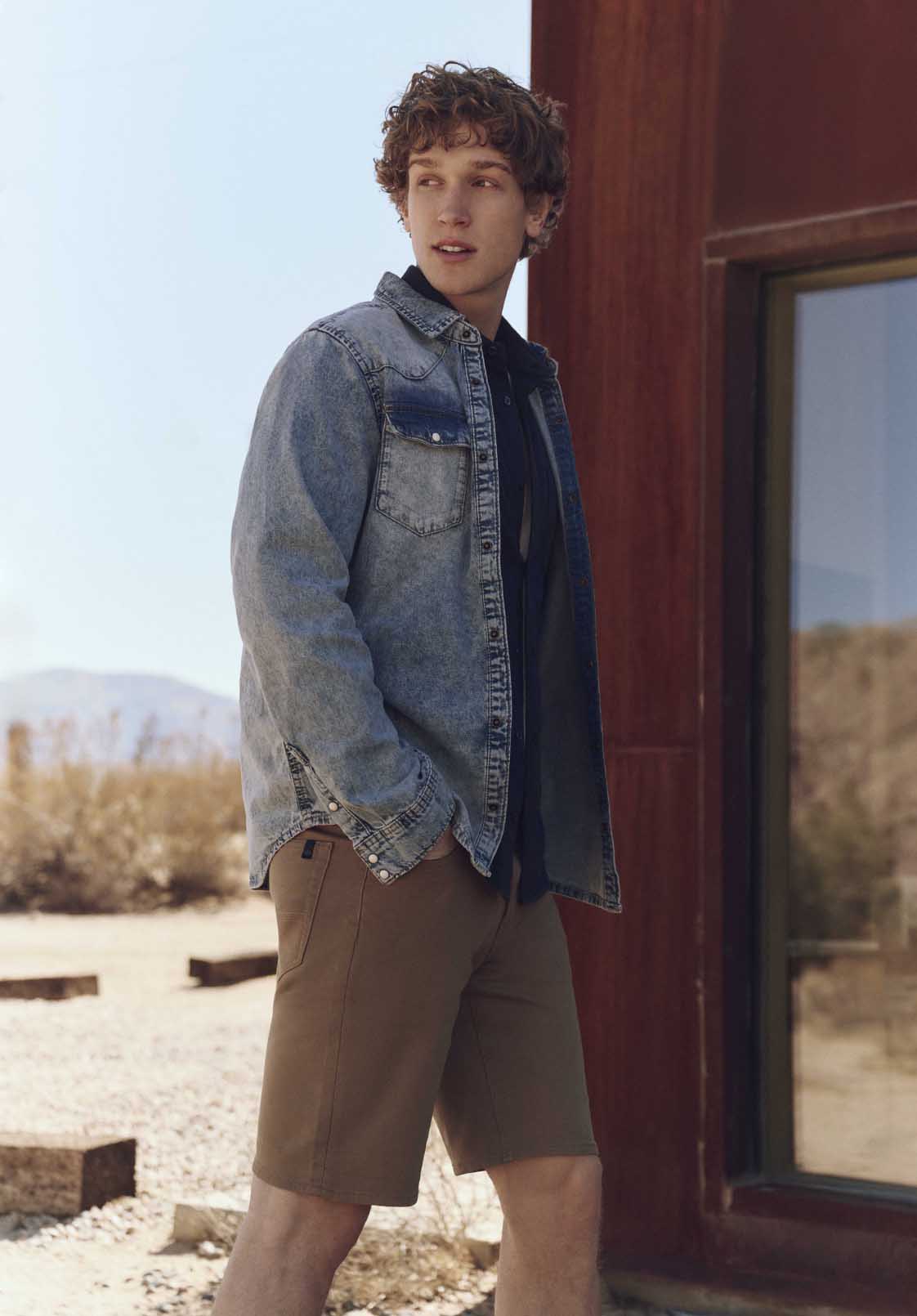 Sheldon Men's Long Sleeve Denim Shirt, Indigo - BM22636 - Image 7