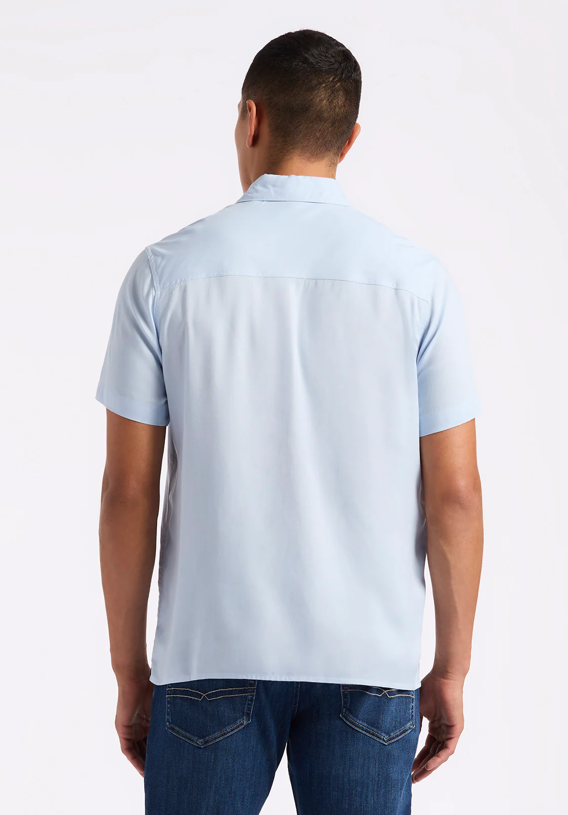 Sirilo Men's Short Sleeve Shirt, Halogen Blue - BM24594 - Image 4
