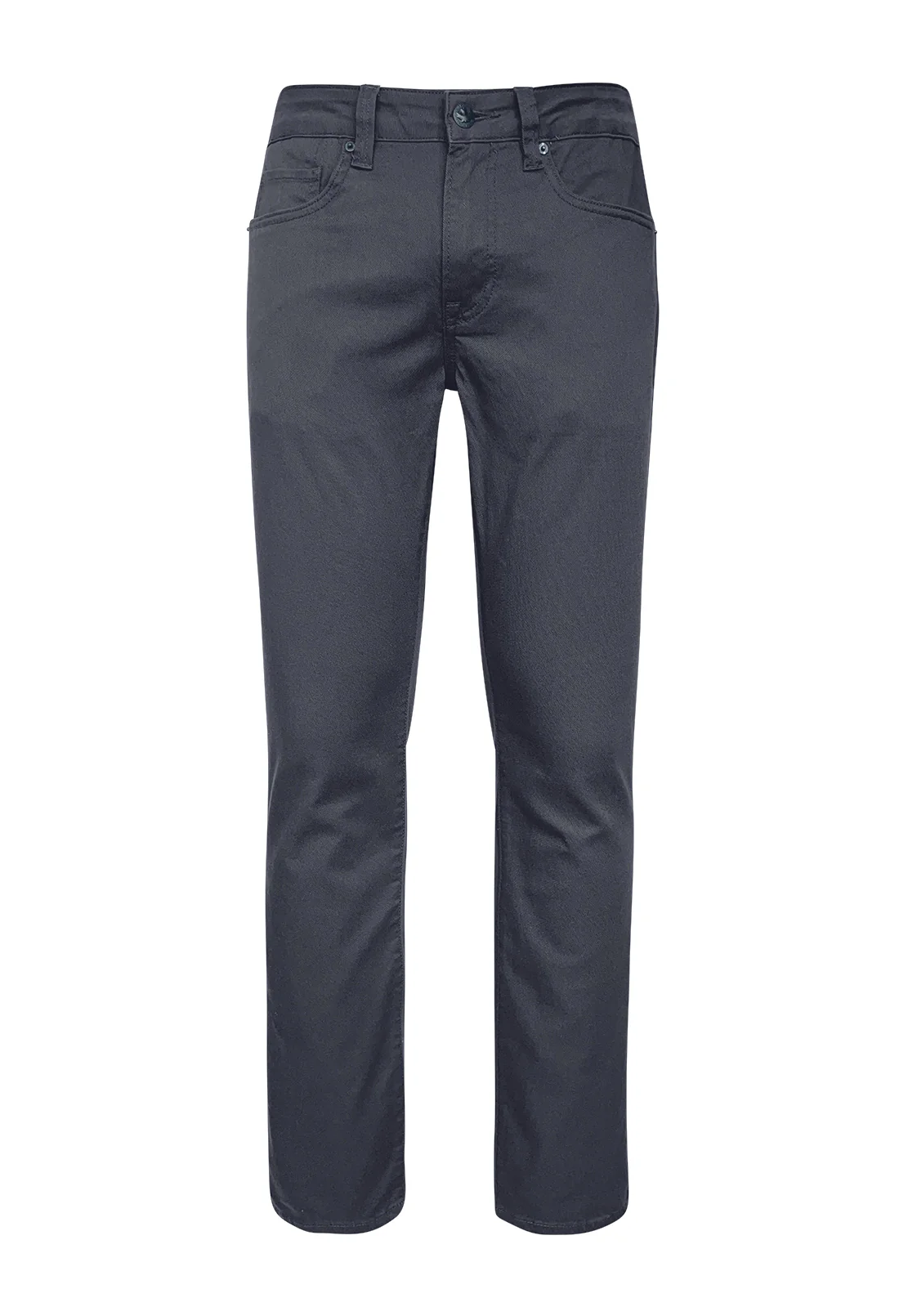 Six Men's Straight Twill Pants, Charcoal - BM16083 - Image 8