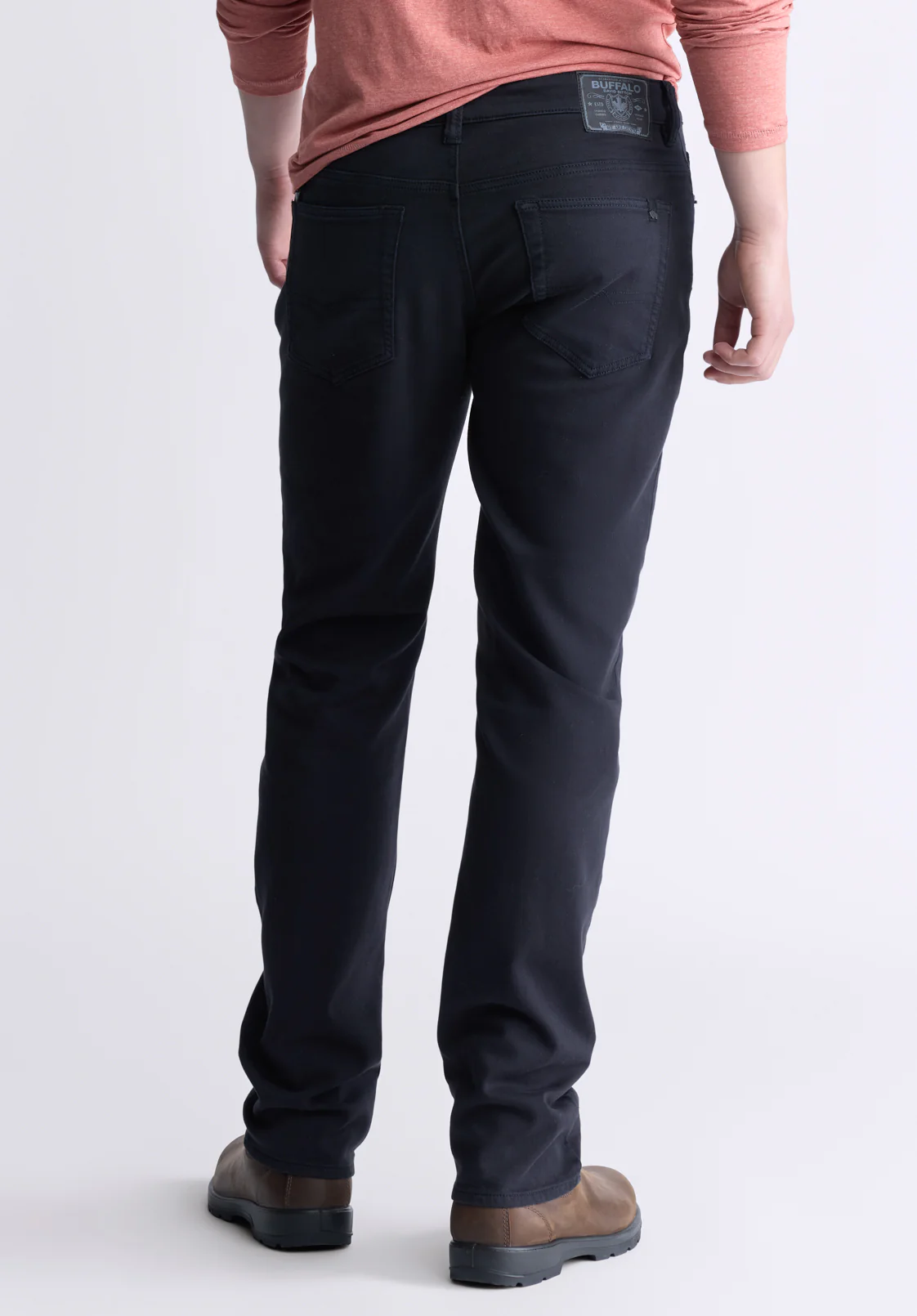 Six Men's Straight Freedom Flex Pants, Black - BM22939 - Image 3
