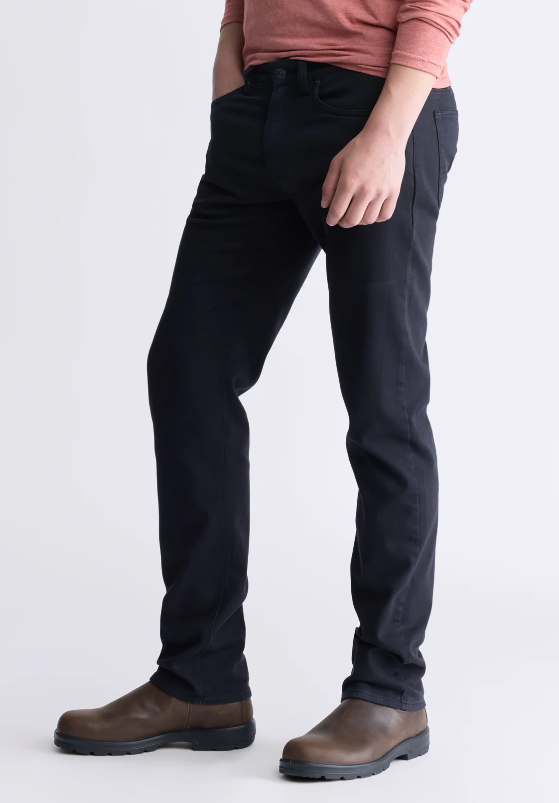 Six Men's Straight Freedom Flex Pants, Black - BM22939 - Image 4