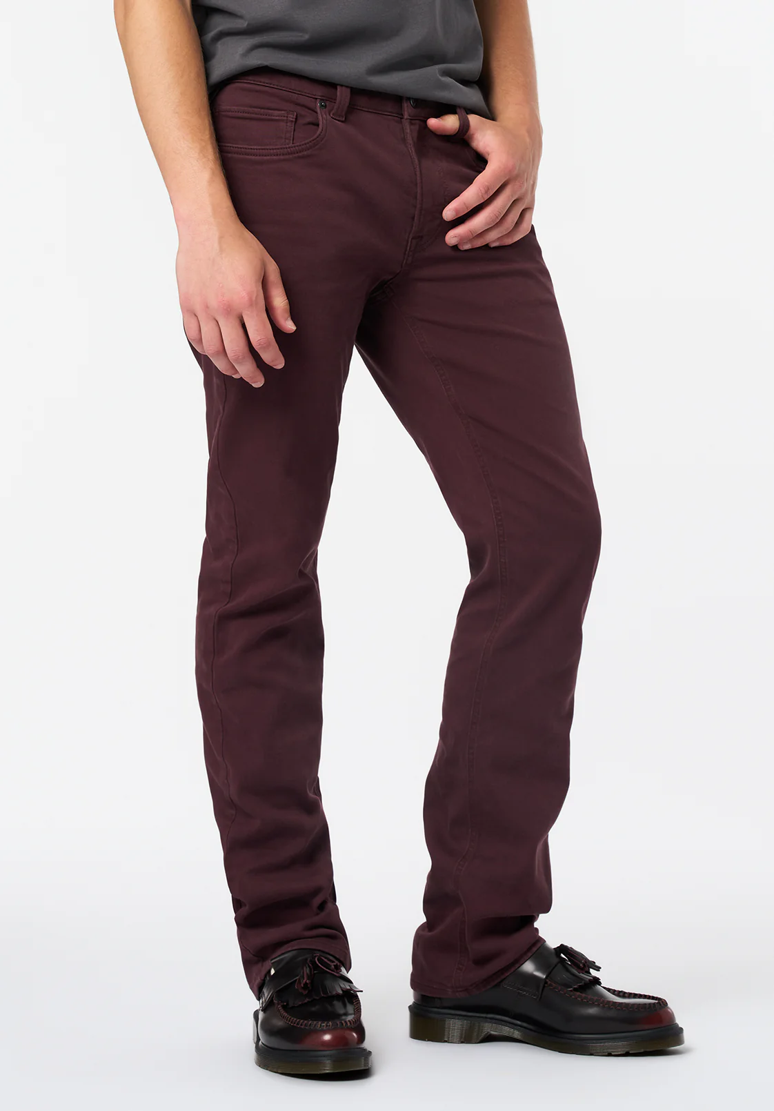 Six Men's Straight Freedom Flex Pants, Fudge - BM22939 - Image 2