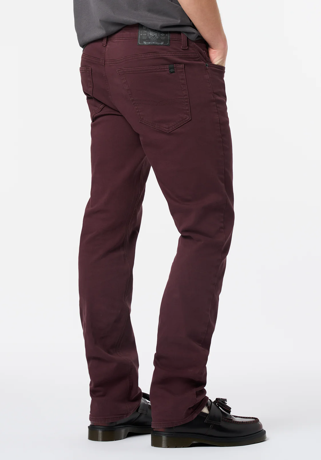 Six Men's Straight Freedom Flex Pants, Fudge - BM22939 - Image 3