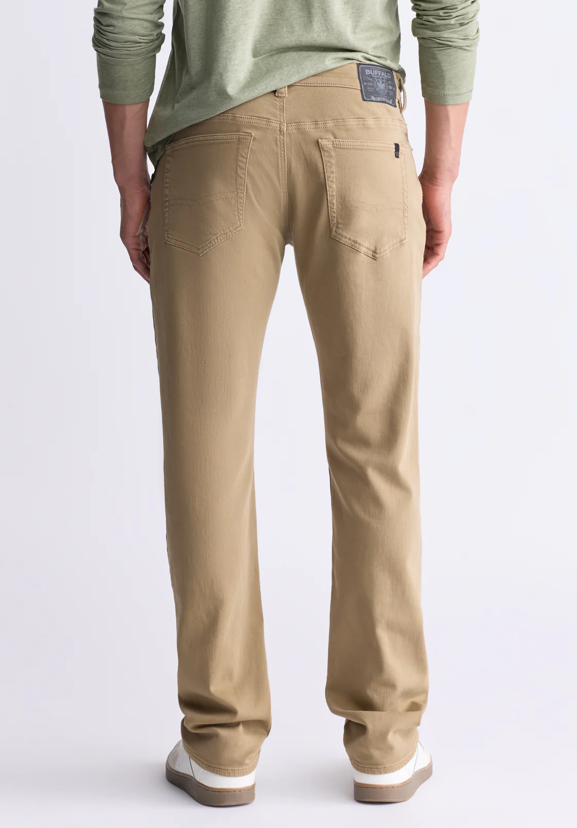 Six Men's Straight Freedom Flex Pants, Dark Beige - BM22939 - Image 4