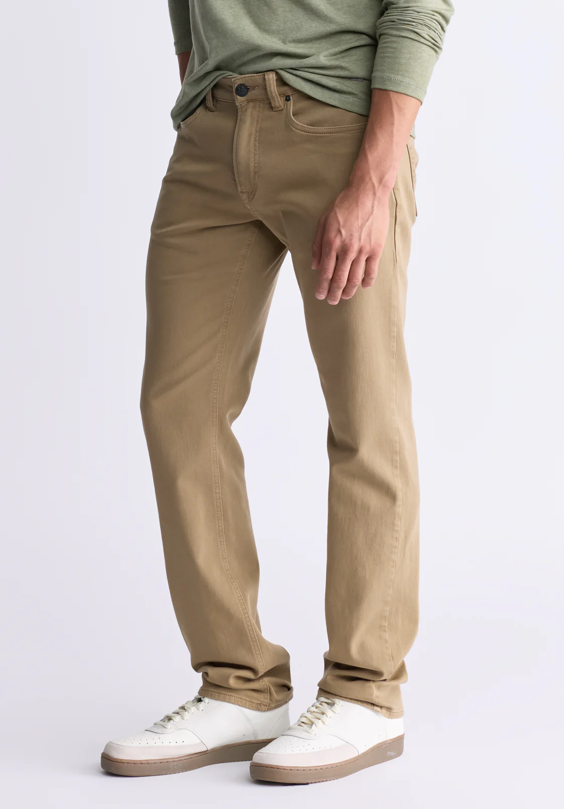 Six Men's Straight Freedom Flex Pants, Dark Beige - BM22939 - Image 5