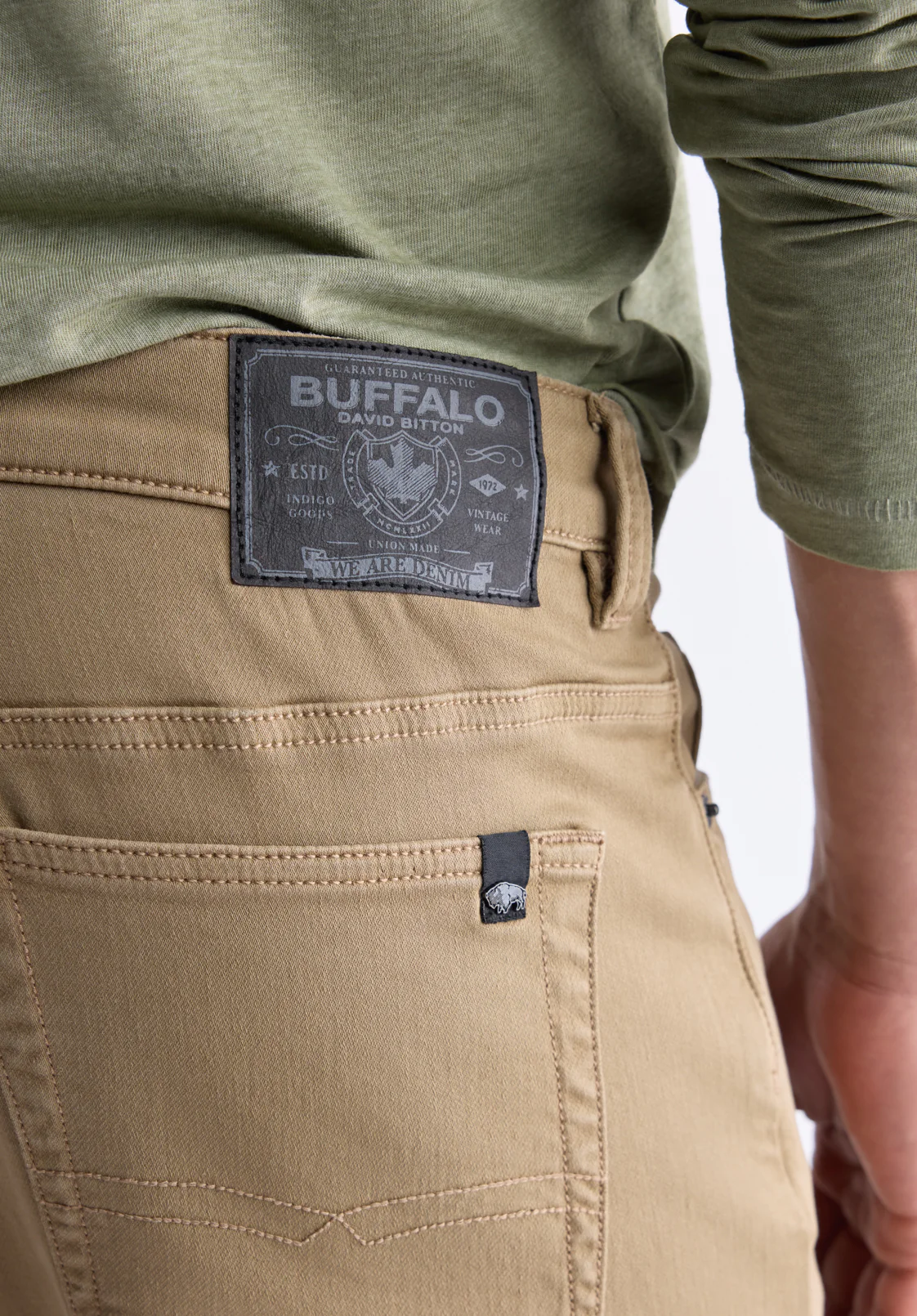 Six Men's Straight Freedom Flex Pants, Dark Beige - BM22939 - Image 6