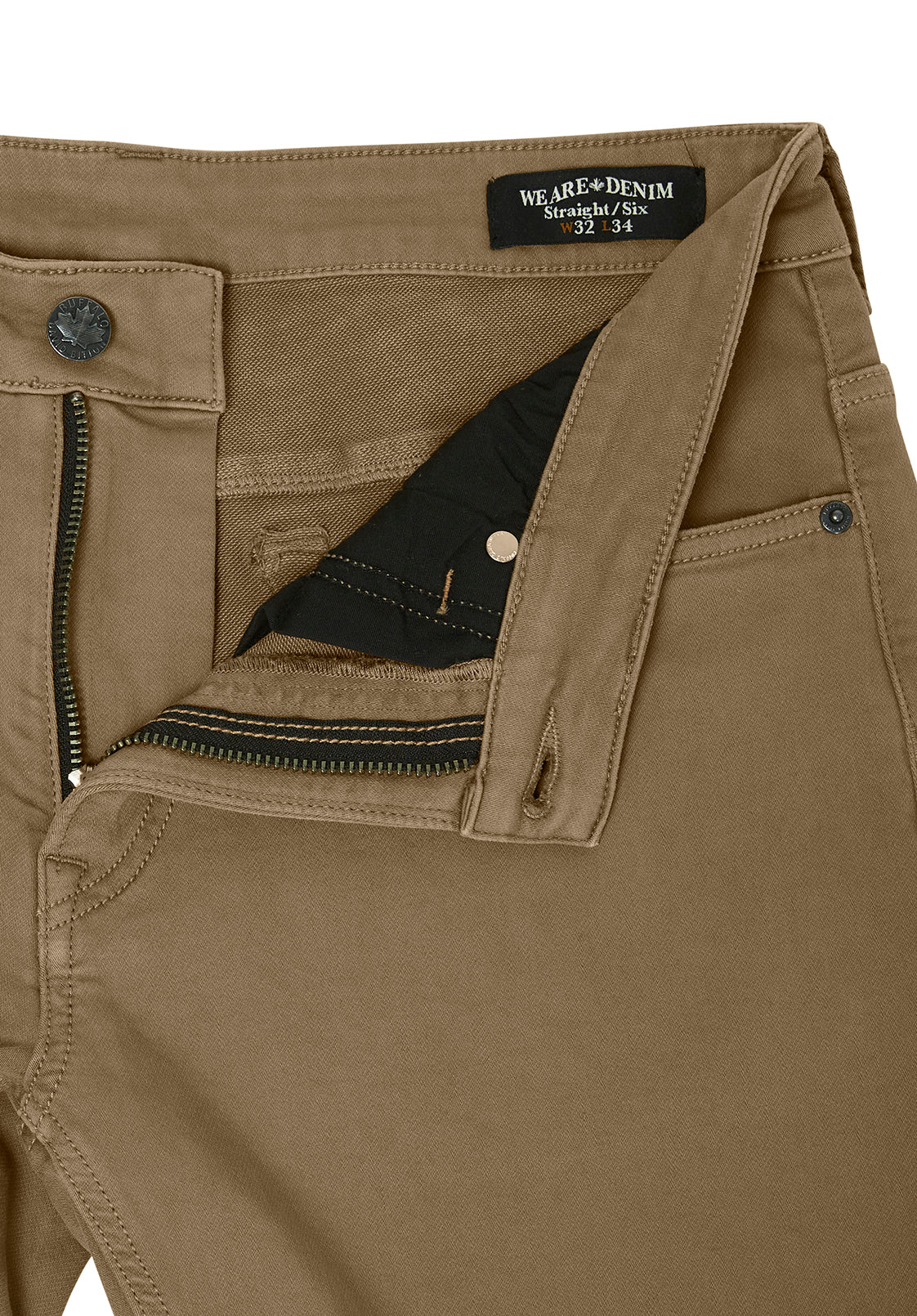 Six Men's Straight Freedom Flex Pants, Dark Beige - BM22939 - Image 7