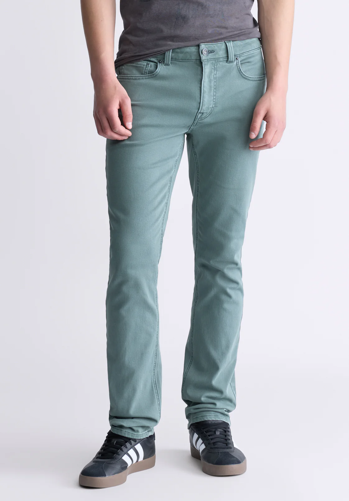 Six Men's Straight Freedom Flex Pants, Balsam Green - BM22939 - Image 2