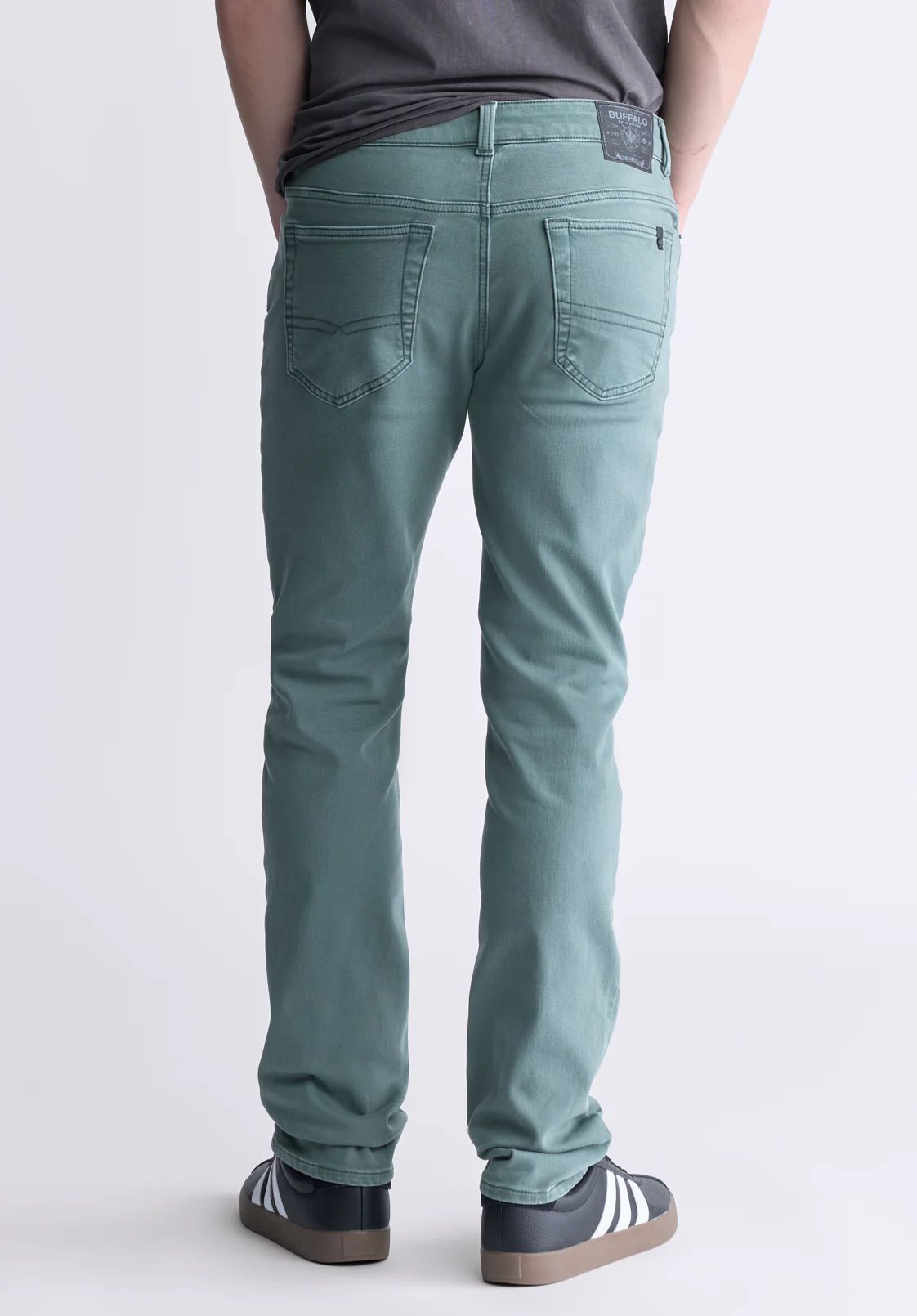 Six Men's Straight Freedom Flex Pants, Balsam Green - BM22939 - Image 3