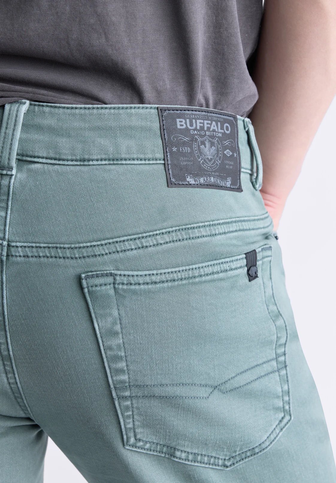 Six Men's Straight Freedom Flex Pants, Balsam Green - BM22939 - Image 6