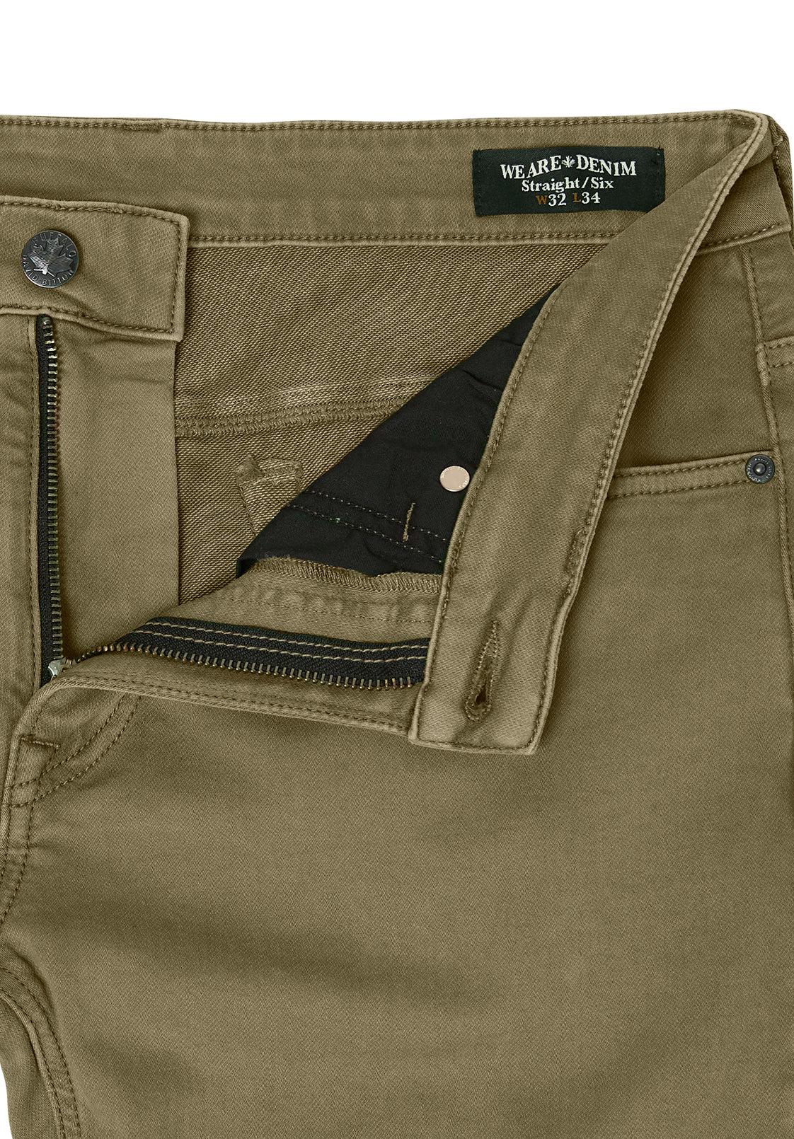 Six Men's Straight Freedom Flex Pants, Olive - BM22939 - Image 6