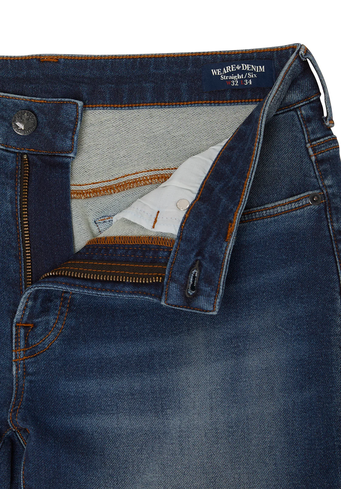 Six Men's Straight Freedom Flex Jeans, Dirty and Sanded - BM22946 - Image 7