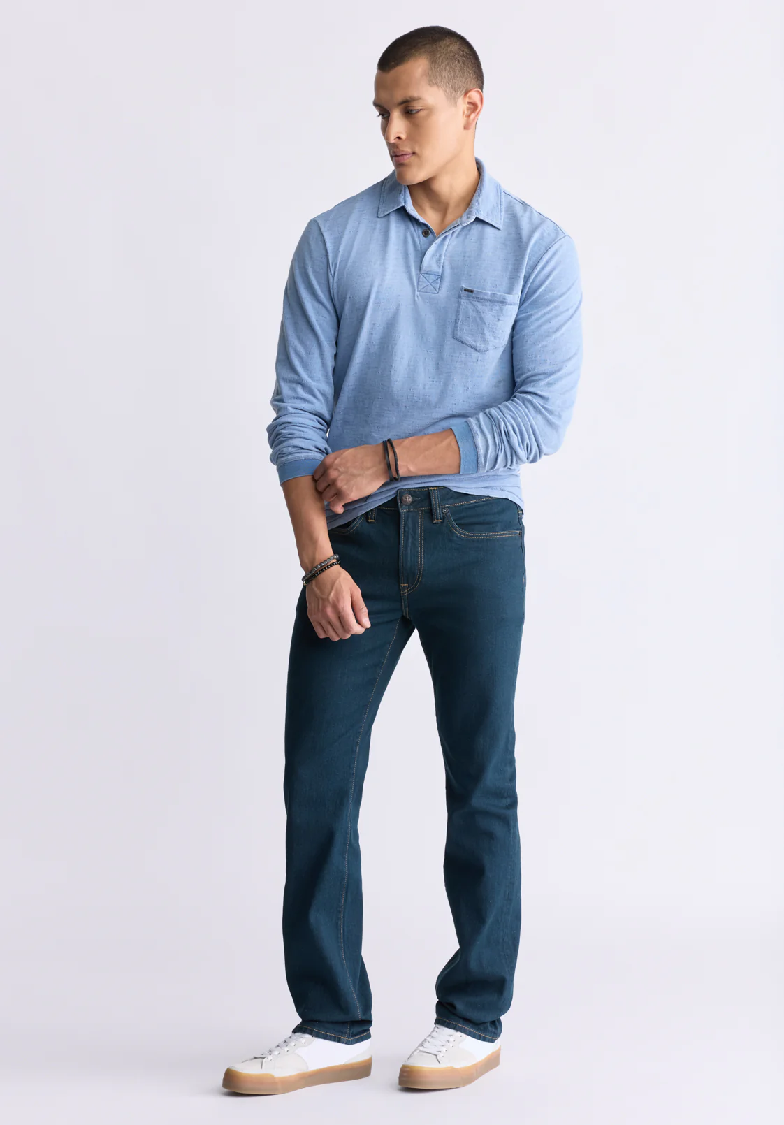 Six Men's Straight Jeans, Tinted Indigo - BM22997