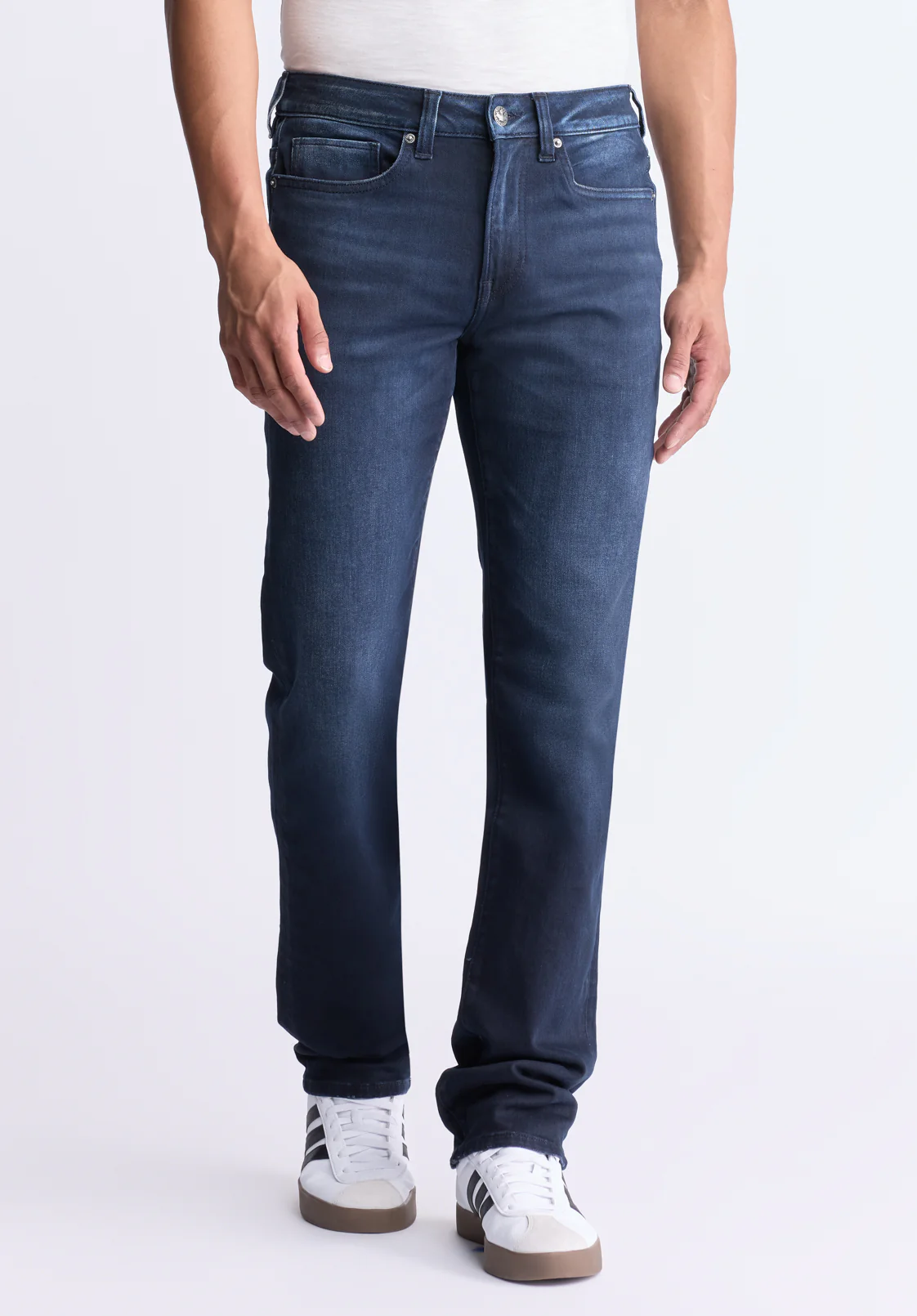 Six Men's Straight Jeans, Dark Antique - BM26013 - Image 2