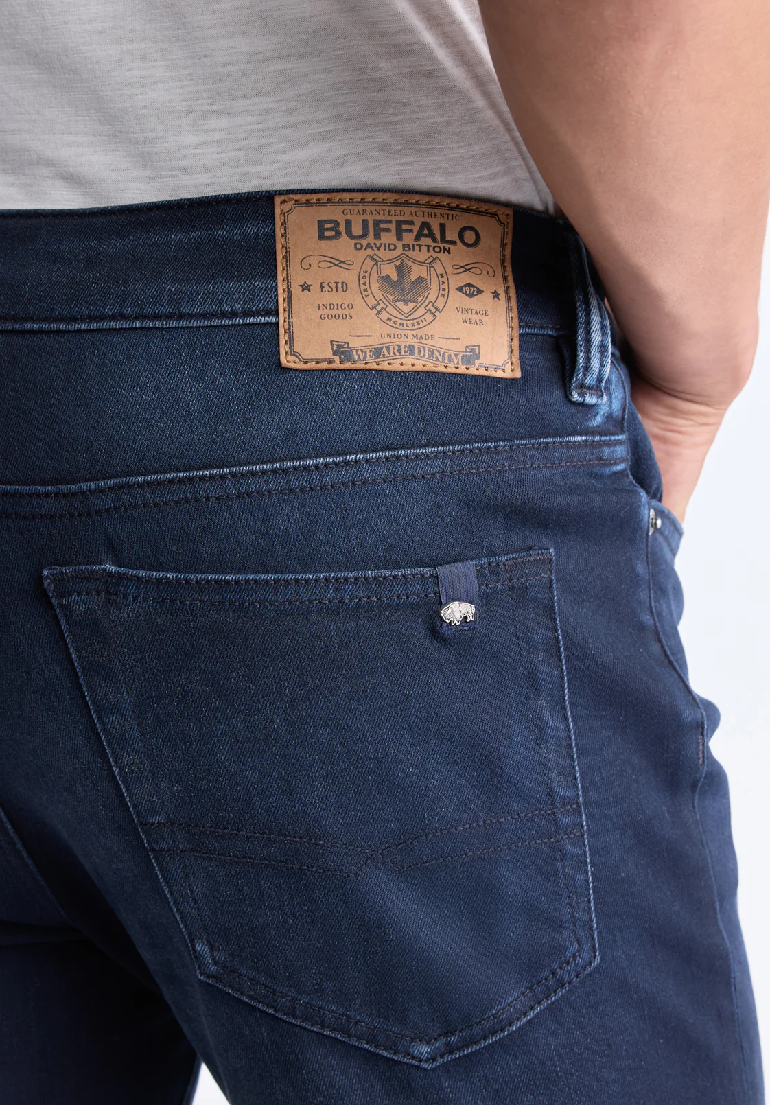 Six Men's Straight Jeans, Dark Antique - BM26013 - Image 5
