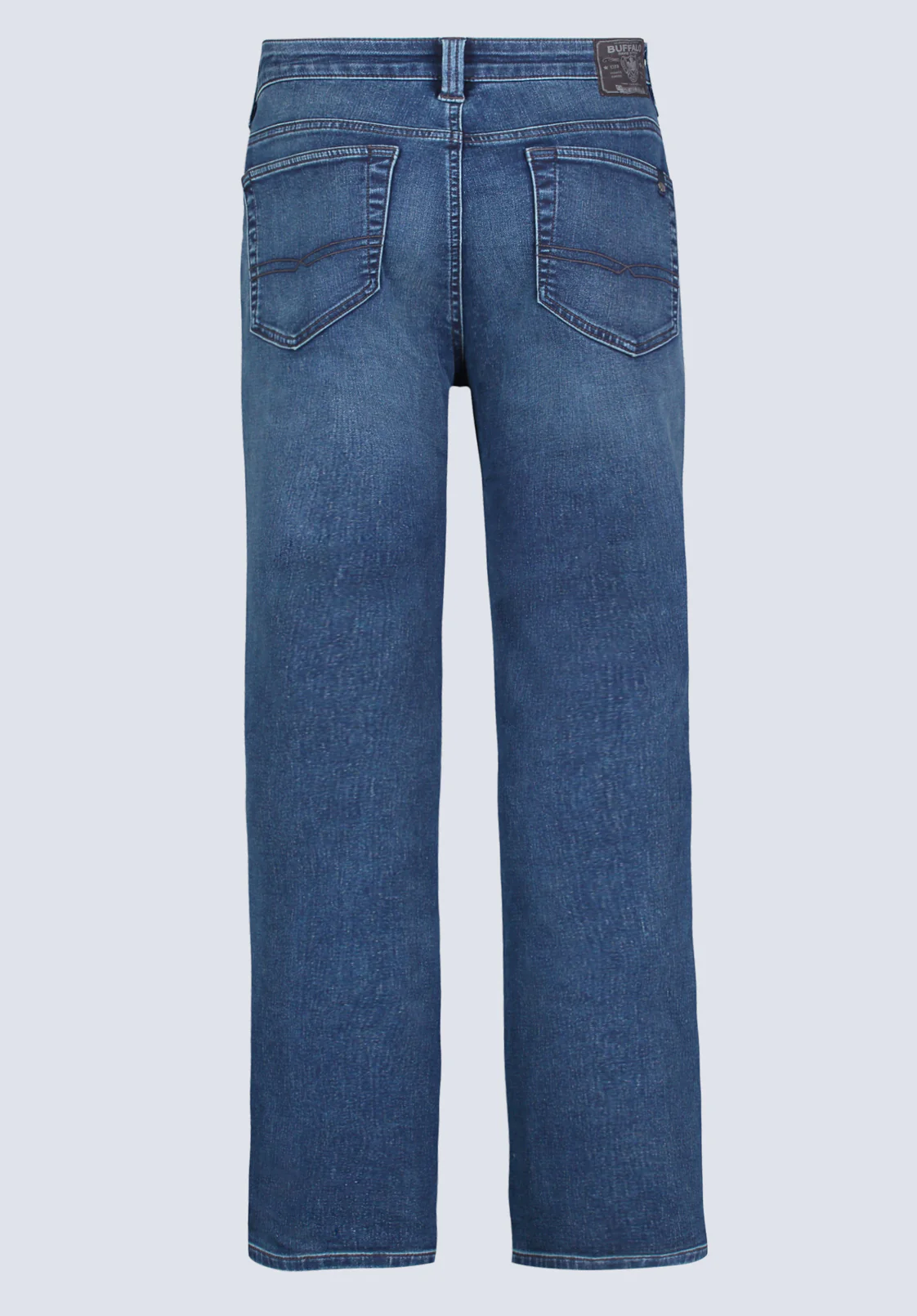 Six Men's Straight Freedom Flex Jeans, Whiskered - BM26018 - Image 7