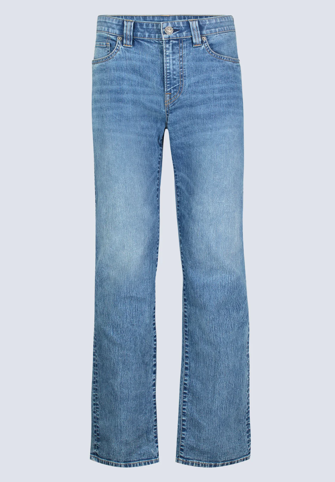 Six Men's Straight Jeans, Contrasted Blue - BM26028 - Image 6