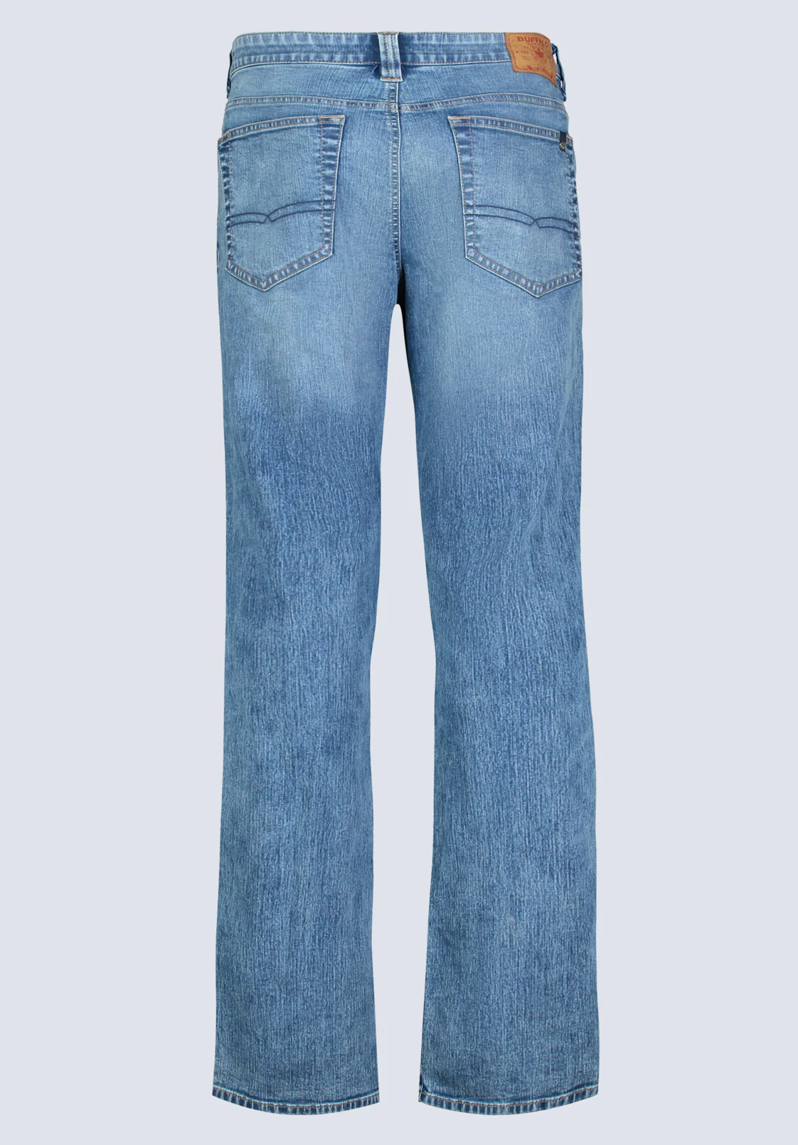 Six Men's Straight Jeans, Contrasted Blue - BM26028 - Image 7