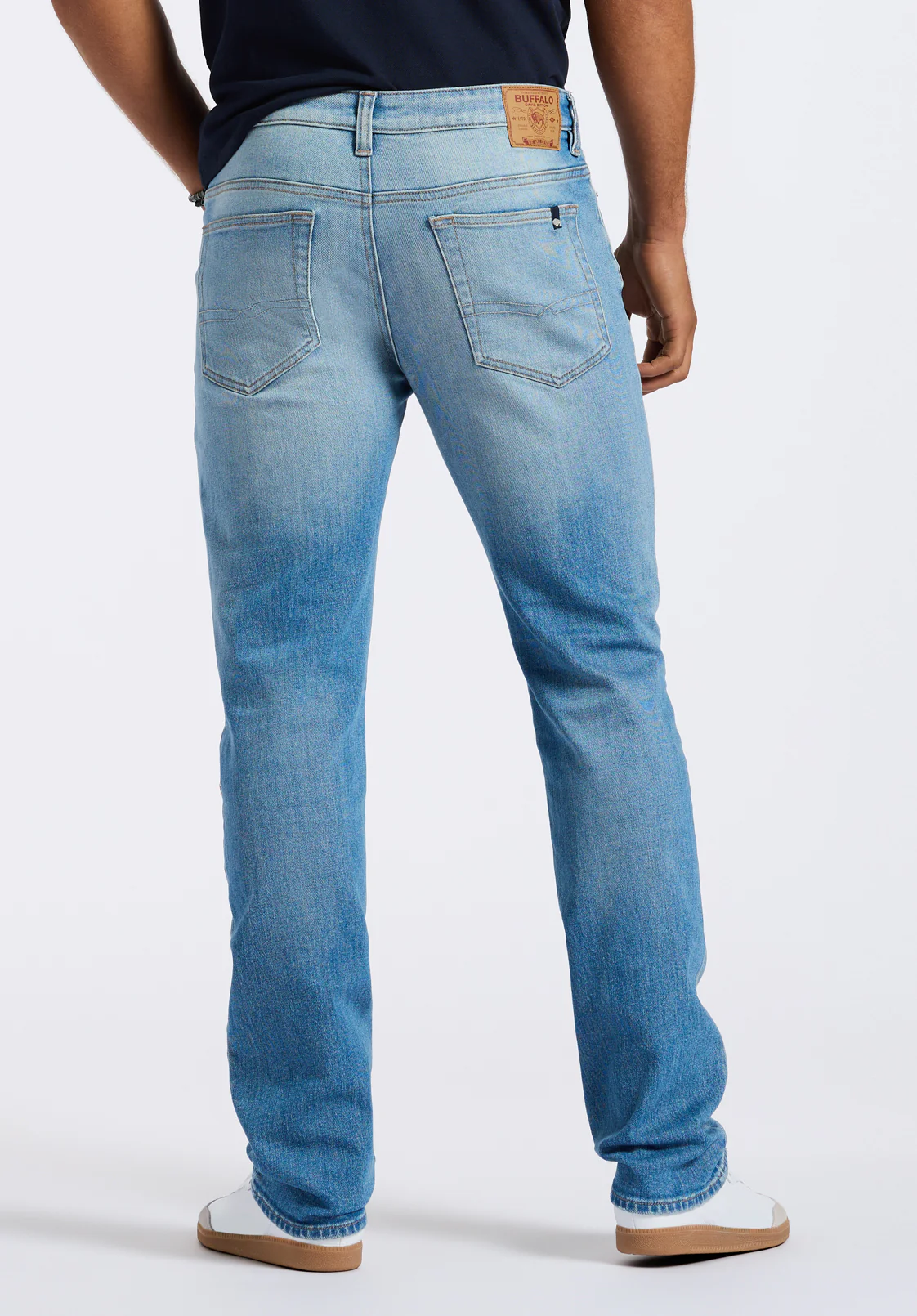 Six Men's Straight Jeans, Light Vintage - BM26058 - Image 4