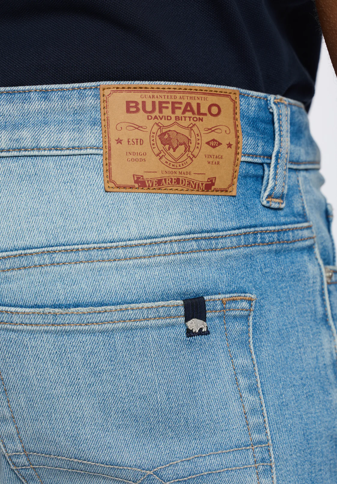 Six Men's Straight Jeans, Light Vintage - BM26058 - Image 5