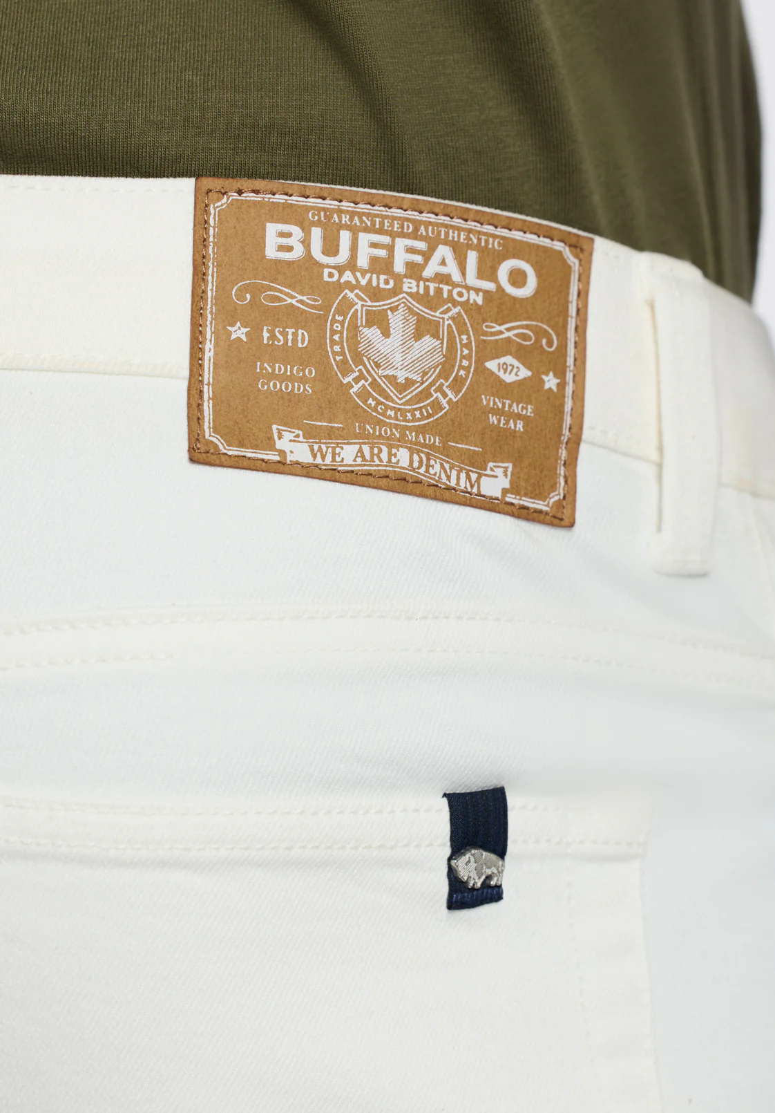 Six Men's Straight Jeans, White - BM26075 - Image 5