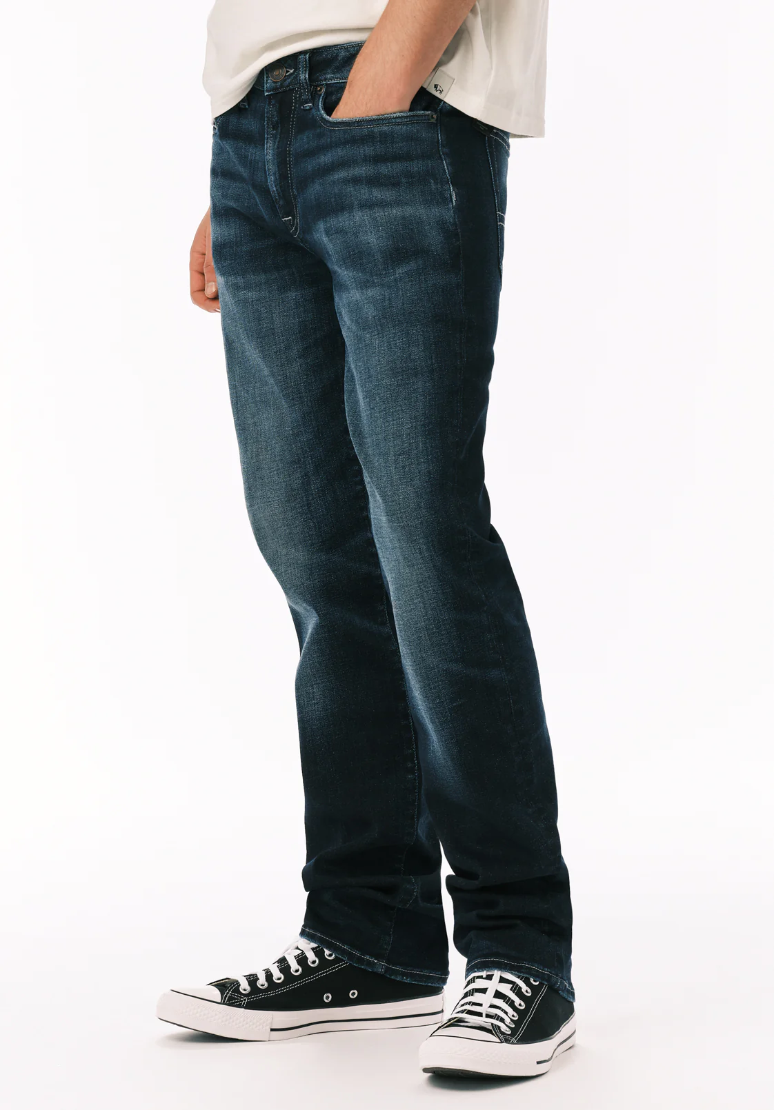 Six Men's Straight Jeans, Dark Vintage - BM26172 - Image 3