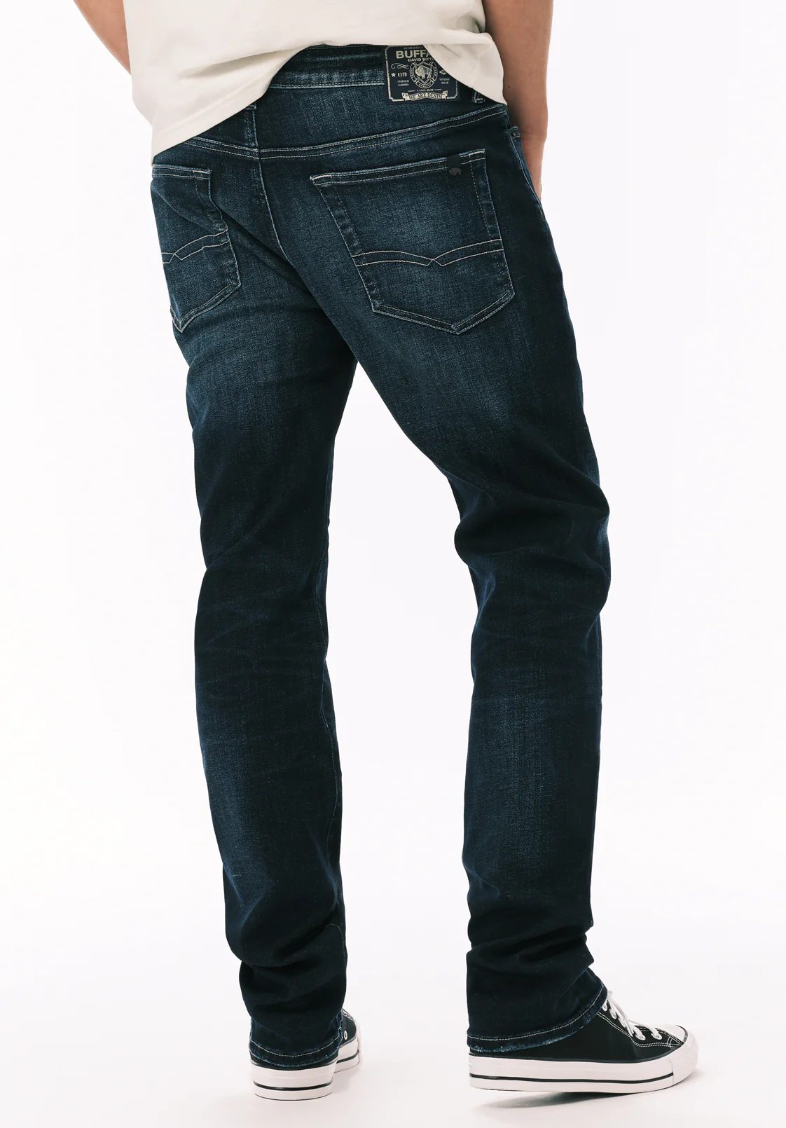 Six Men's Straight Jeans, Dark Vintage - BM26172 - Image 4