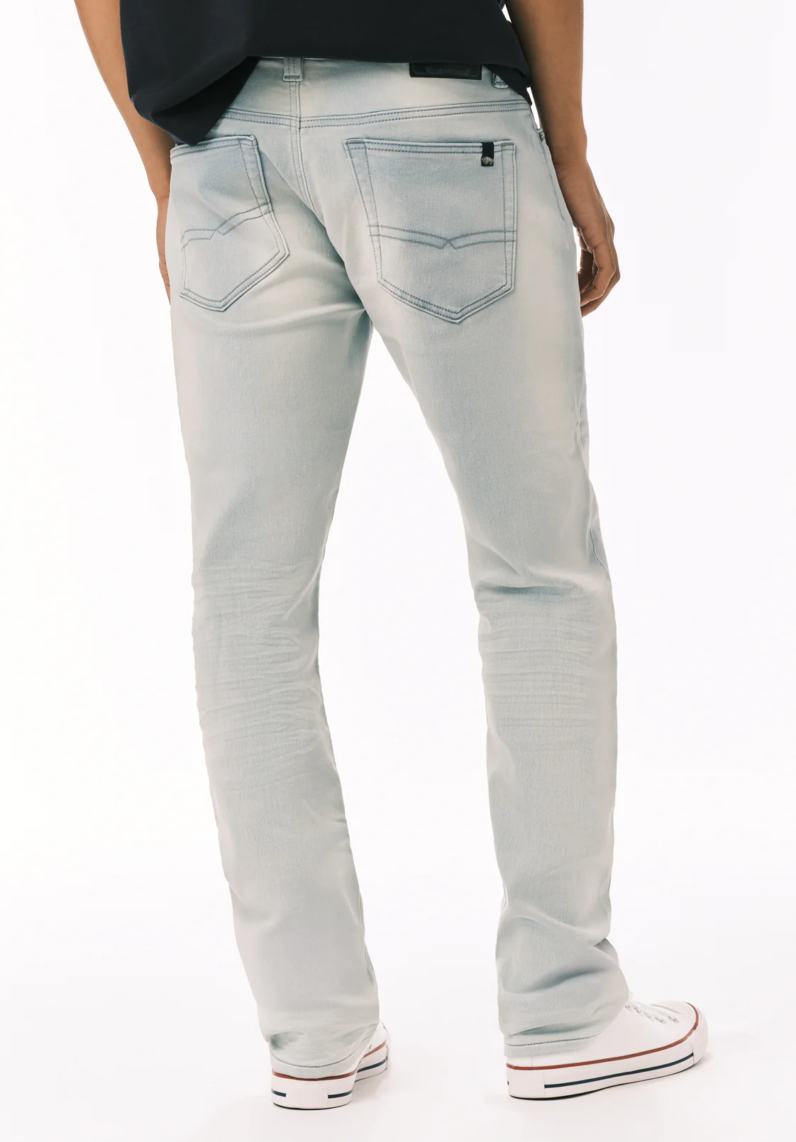 Six Men's Straight Freedom Flex Jeans, Vintage Sanded - BM26176 - Image 3